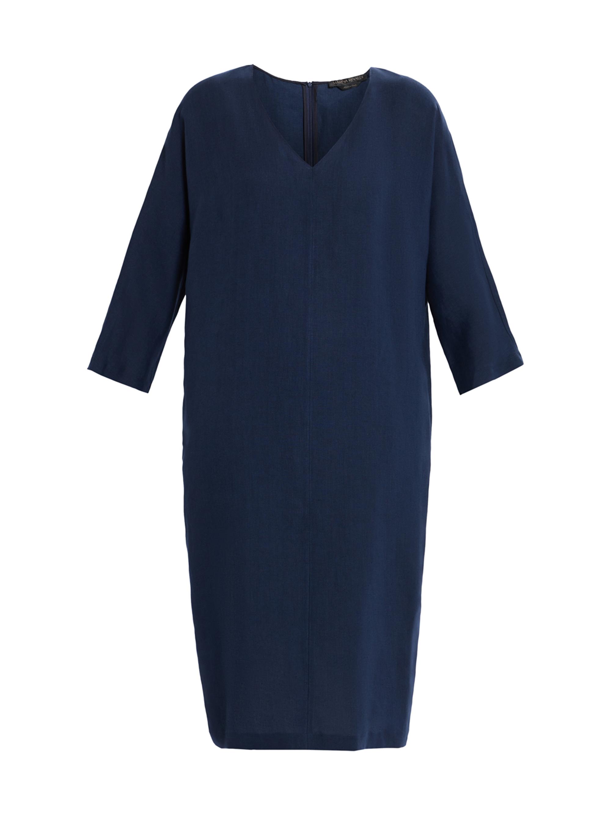 Marina Rinaldi Women's Edolo Linen Shift Midi-Dress - Ultramarine