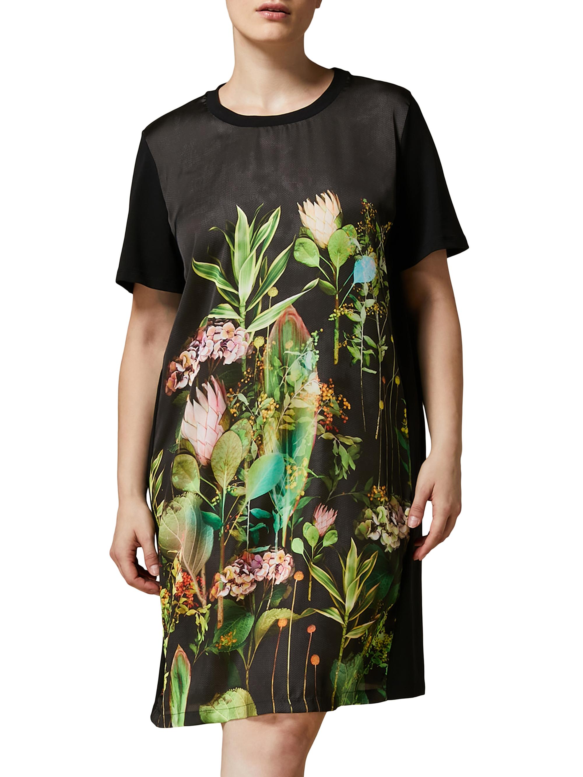 Marina Rinaldi Women's Ezio Floral Short-Sleeve Minidress - Black