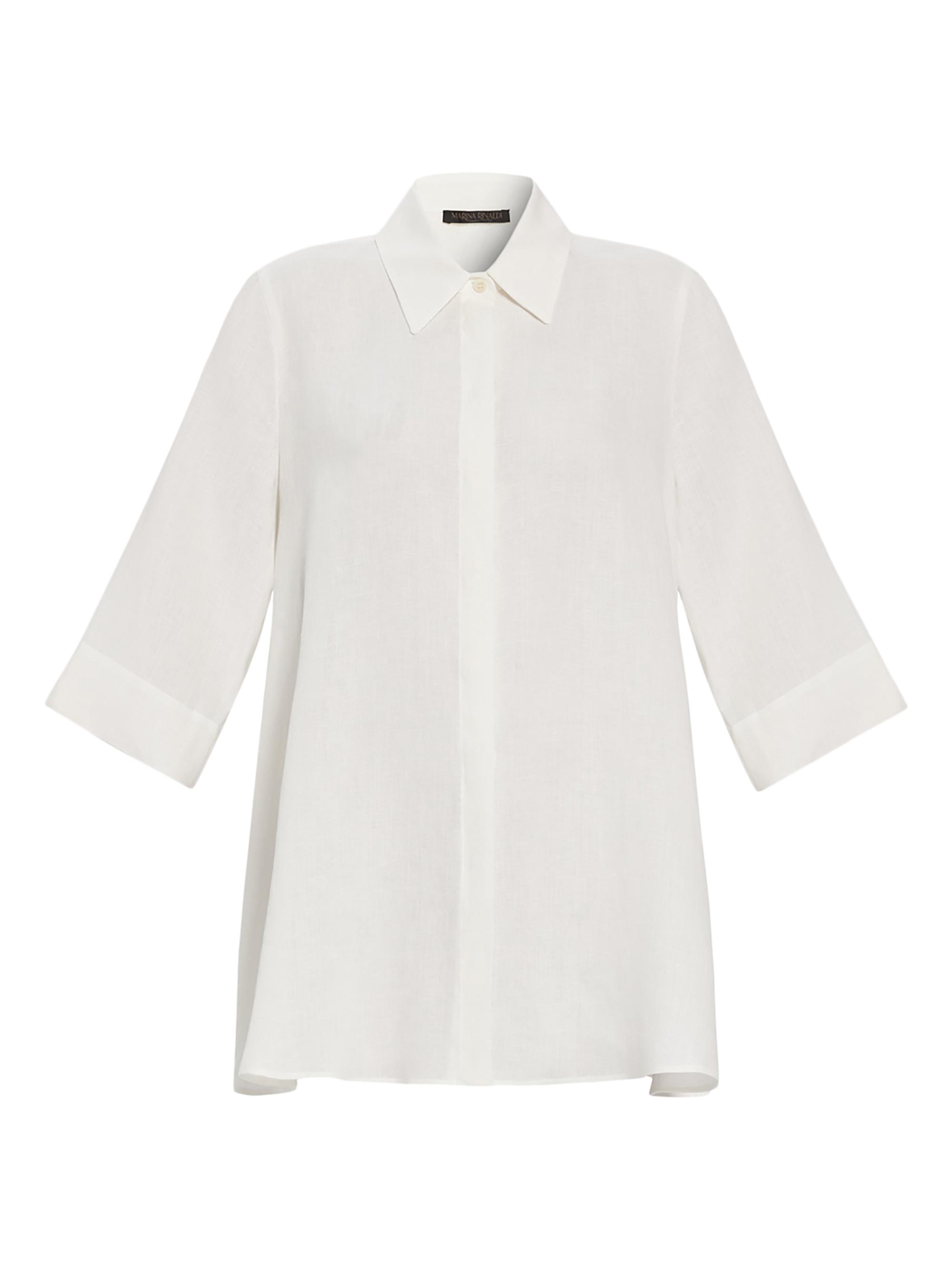 Marina Rinaldi Women's Afone Linen Tunic Top - White
