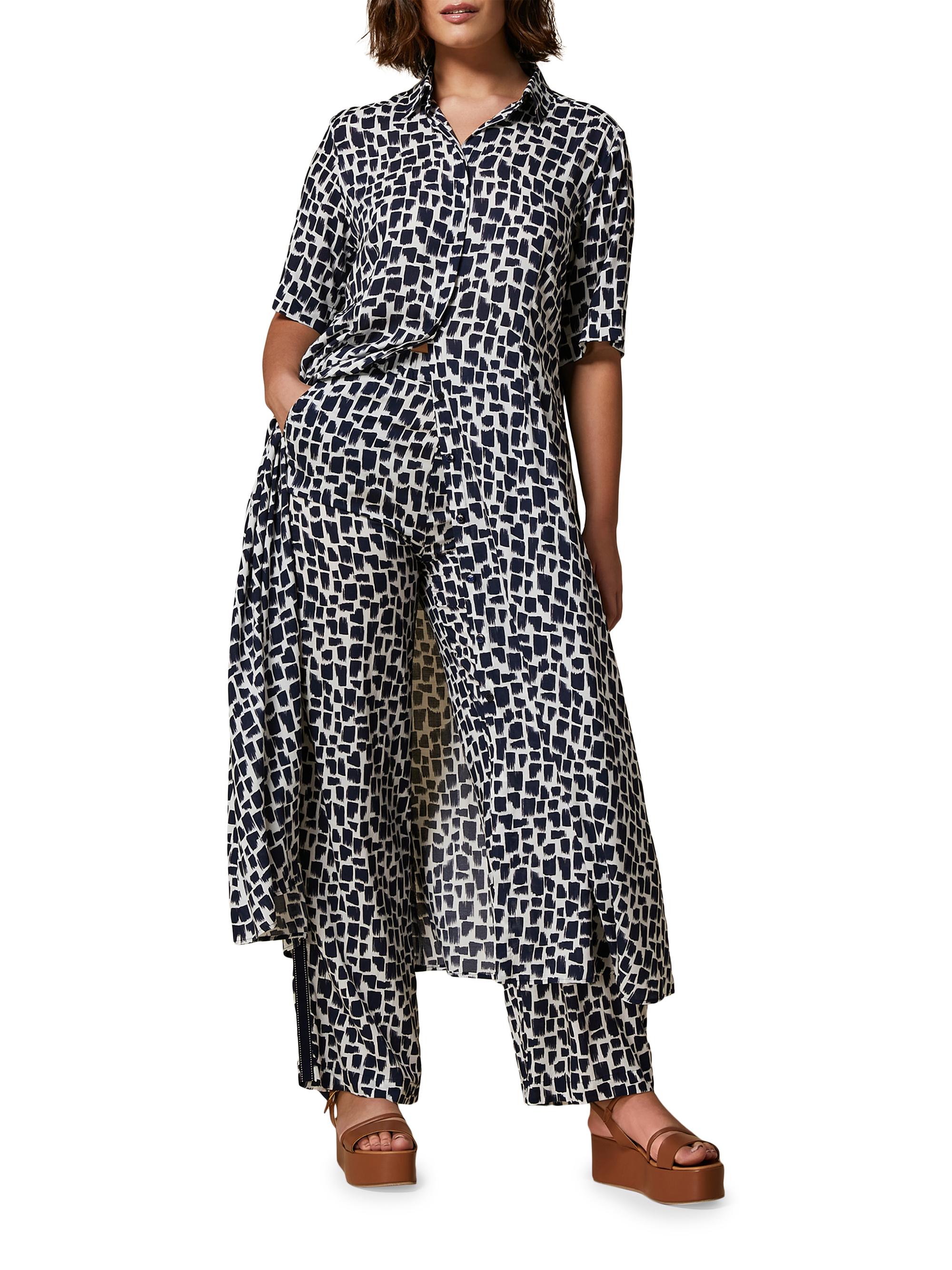 Marina Rinaldi Women's Nuraghe Geometric Shirtdress - White