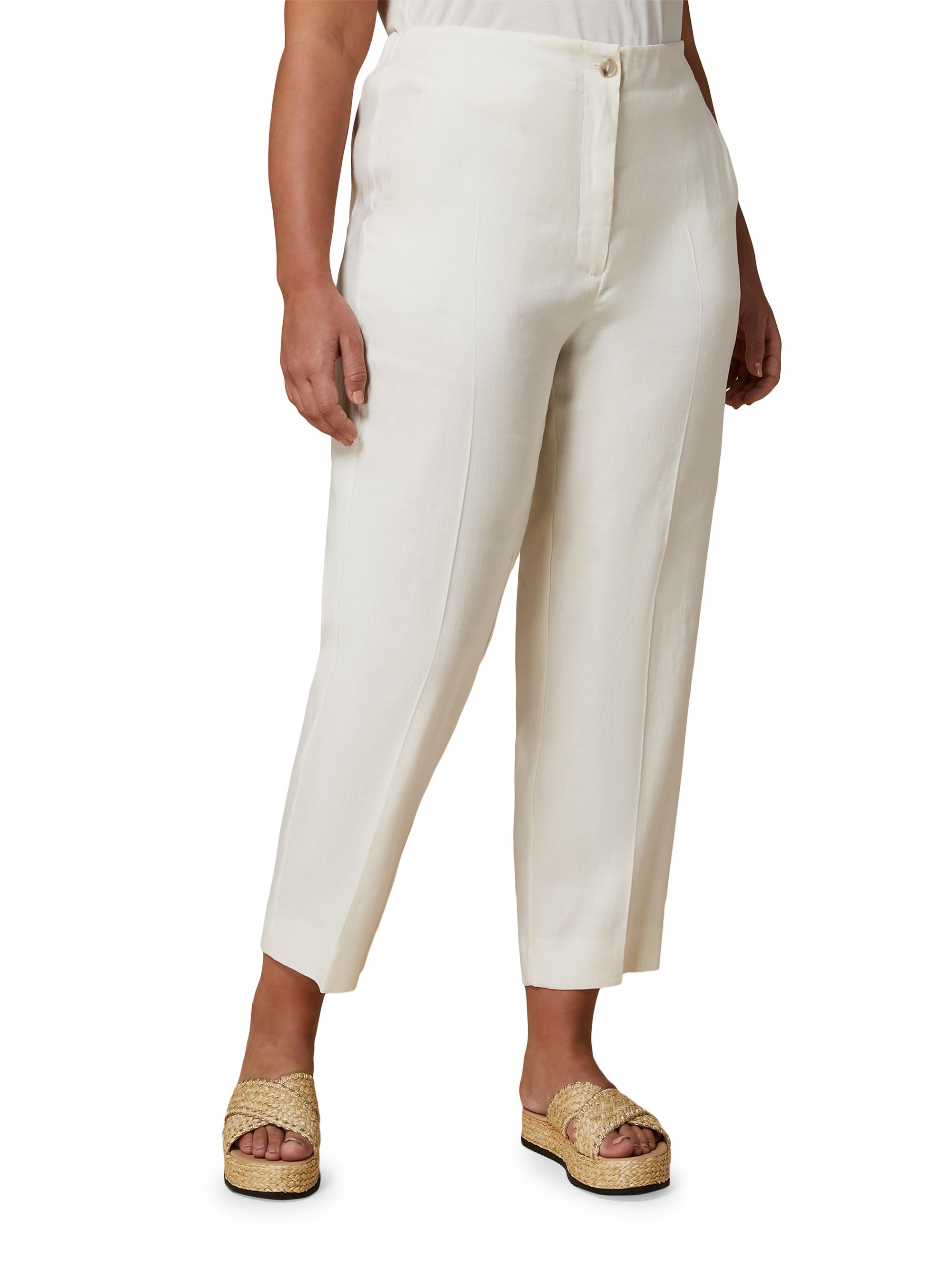 Marina Rinaldi Women's Plus Size Gerona Linen & Cotton Crop Pants -