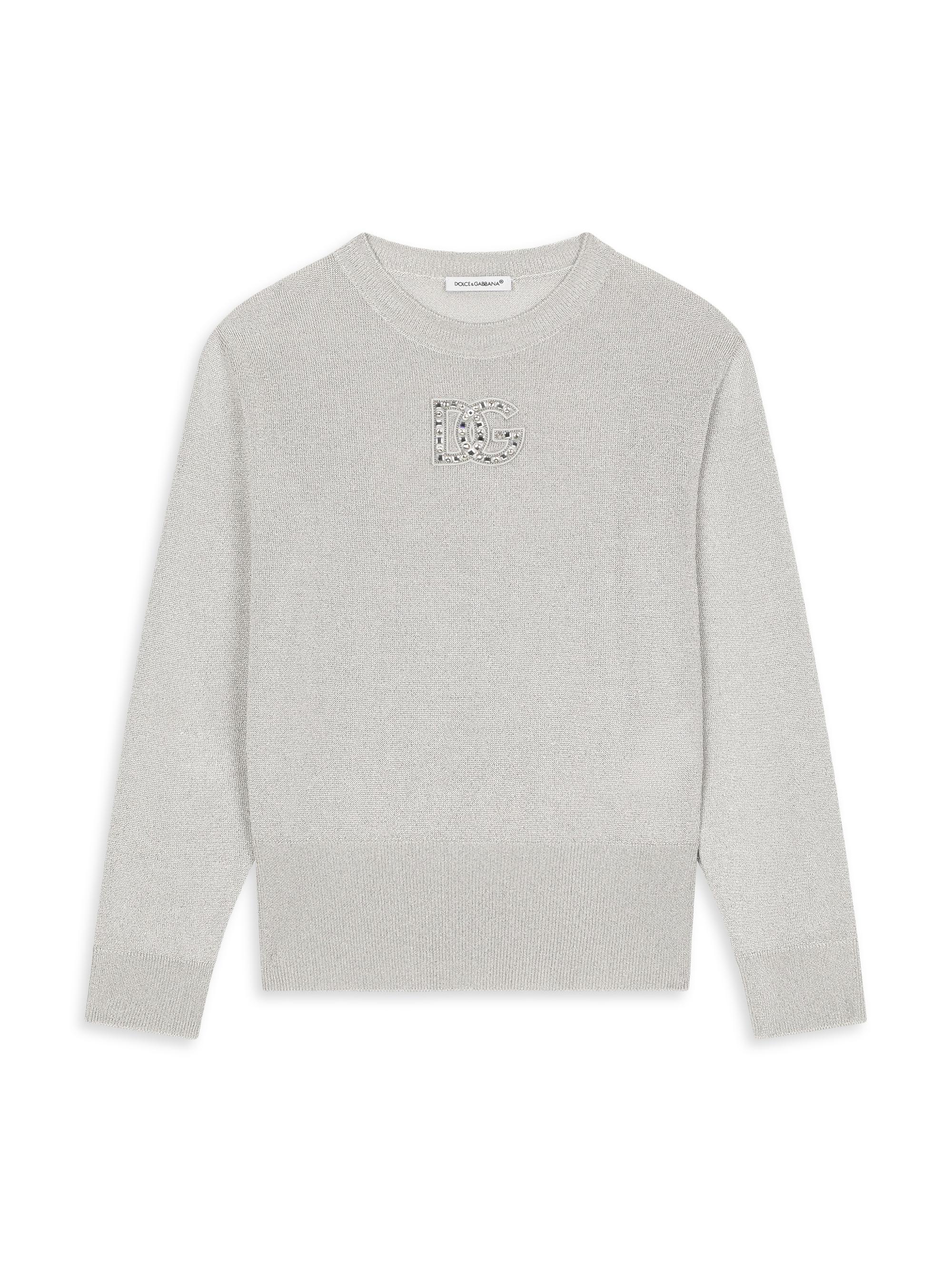 Little Girl's & Girl's Embellished 'DG' Crewneck Sweater