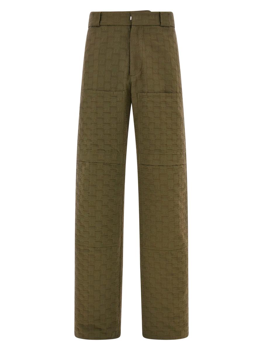 パンツ FERRAGAMO Cargo pants Blue FERRAGAMO Gancini Jacquard Pants | Saks Fifth Avenue