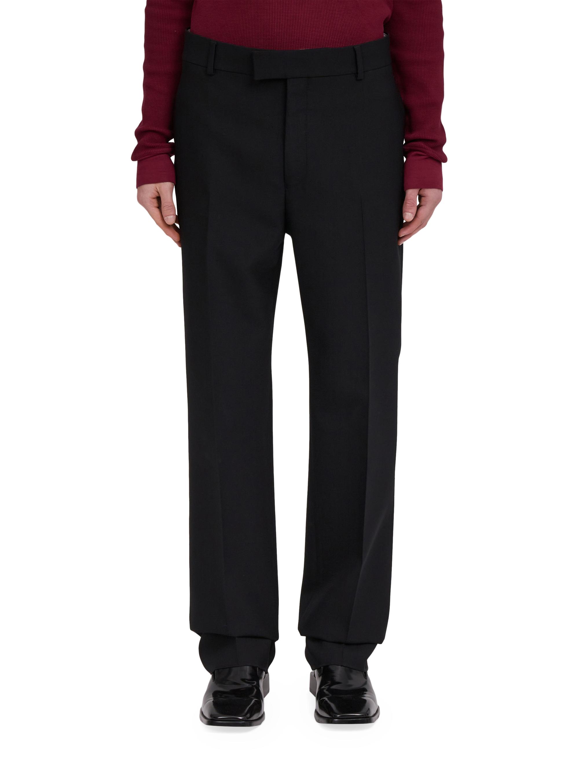 FERRAGAMO Men's Wool Straight-Fit Pants - Nero