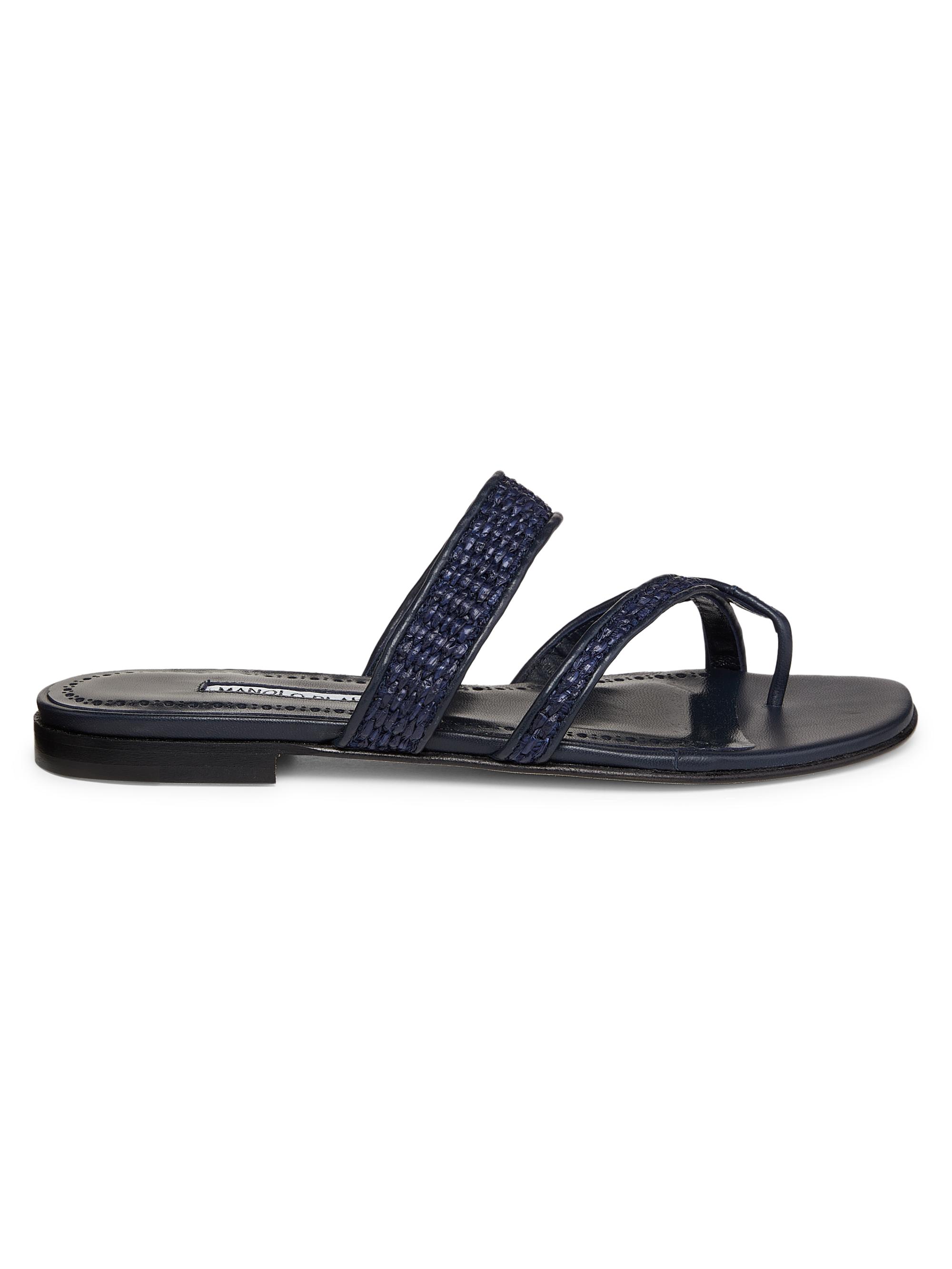Manolo Blahnik Women's Susara Sandals - Navy