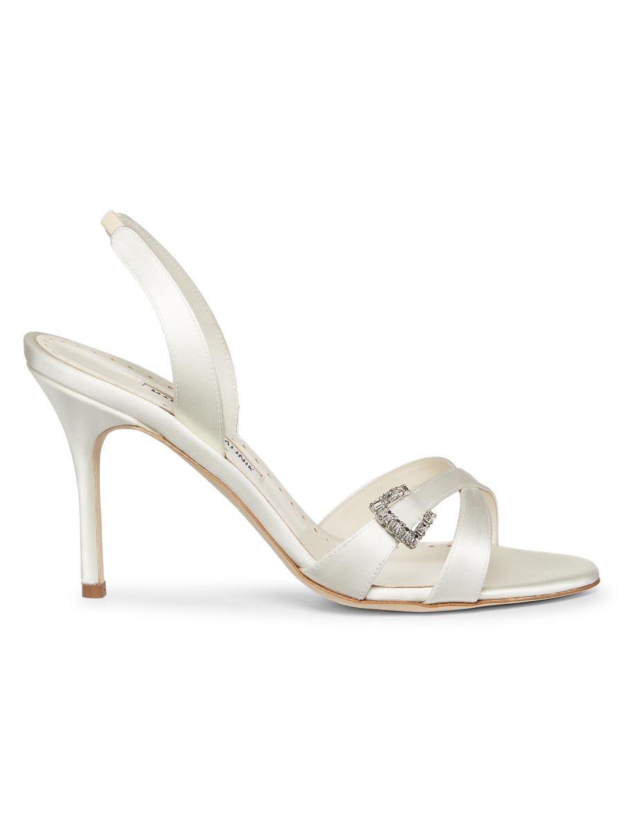 Shop Manolo Blahnik Ramisli 90MM Slingback Sandals | Saks Shop Manolo Blahnik Ramisli 90MM Slingback Sandals | Saks
