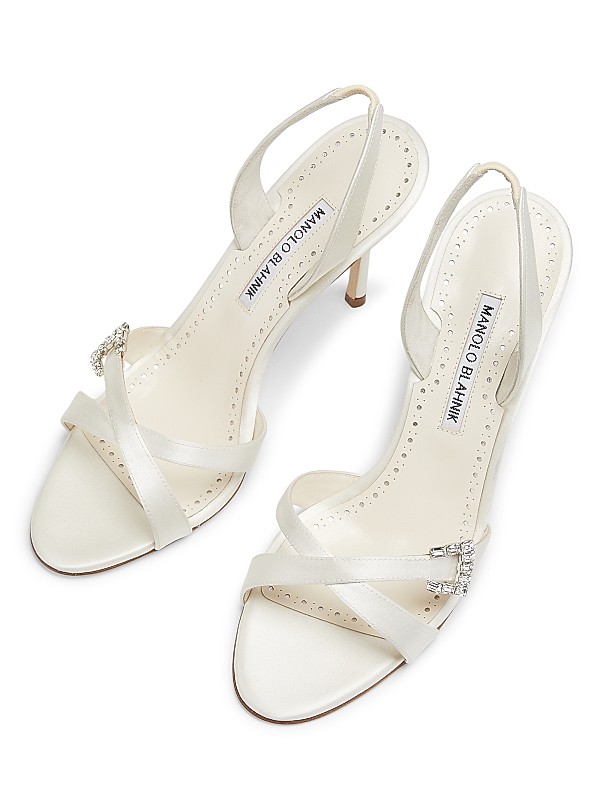 Shop Manolo Blahnik Ramisli 90MM Slingback Sandals | Saks Shop Manolo Blahnik Ramisli 90MM Slingback Sandals | Saks