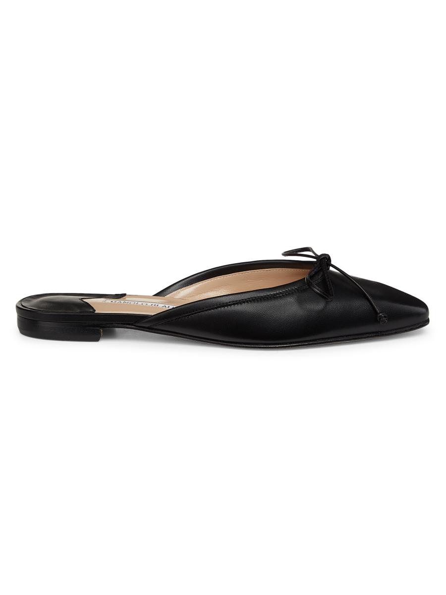 【送料&関税込】Manolo Blahnik Hangisi Ballerinas Manolo Blahnik Hangisi Ballerina Shoes | Silver | FARFETCH