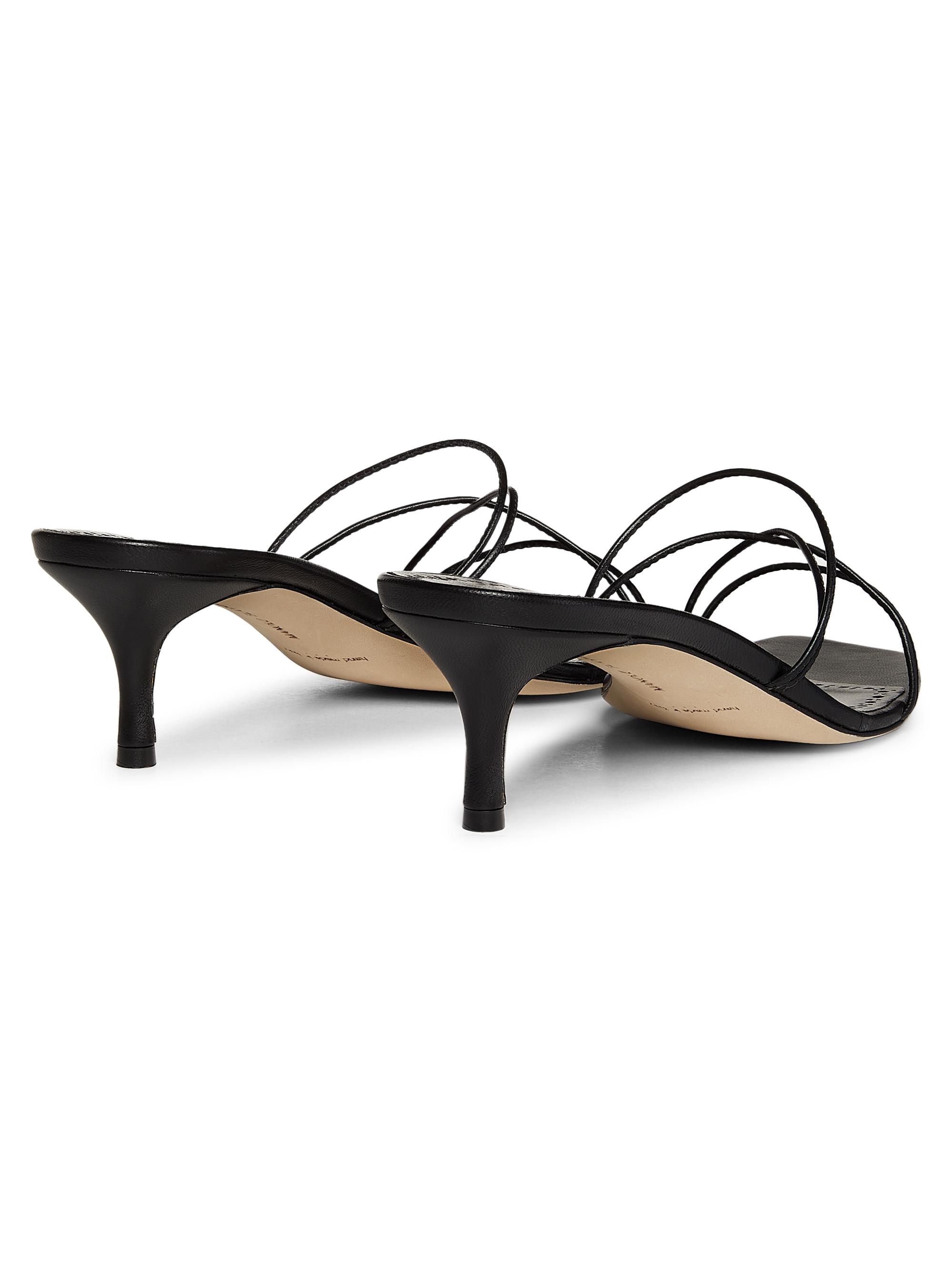 Manolo Blahnik Ninfemu 50MM Leather Strappy Sandals | Saks Fifth