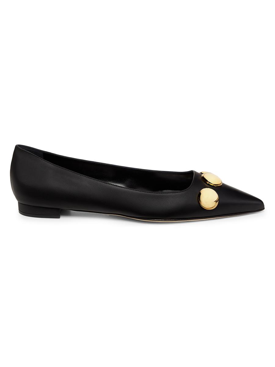 MANOLO BLAHNIK FLAT ウール MANOLO BLAHNIK - Maysale buckled leather-trimmed wool point