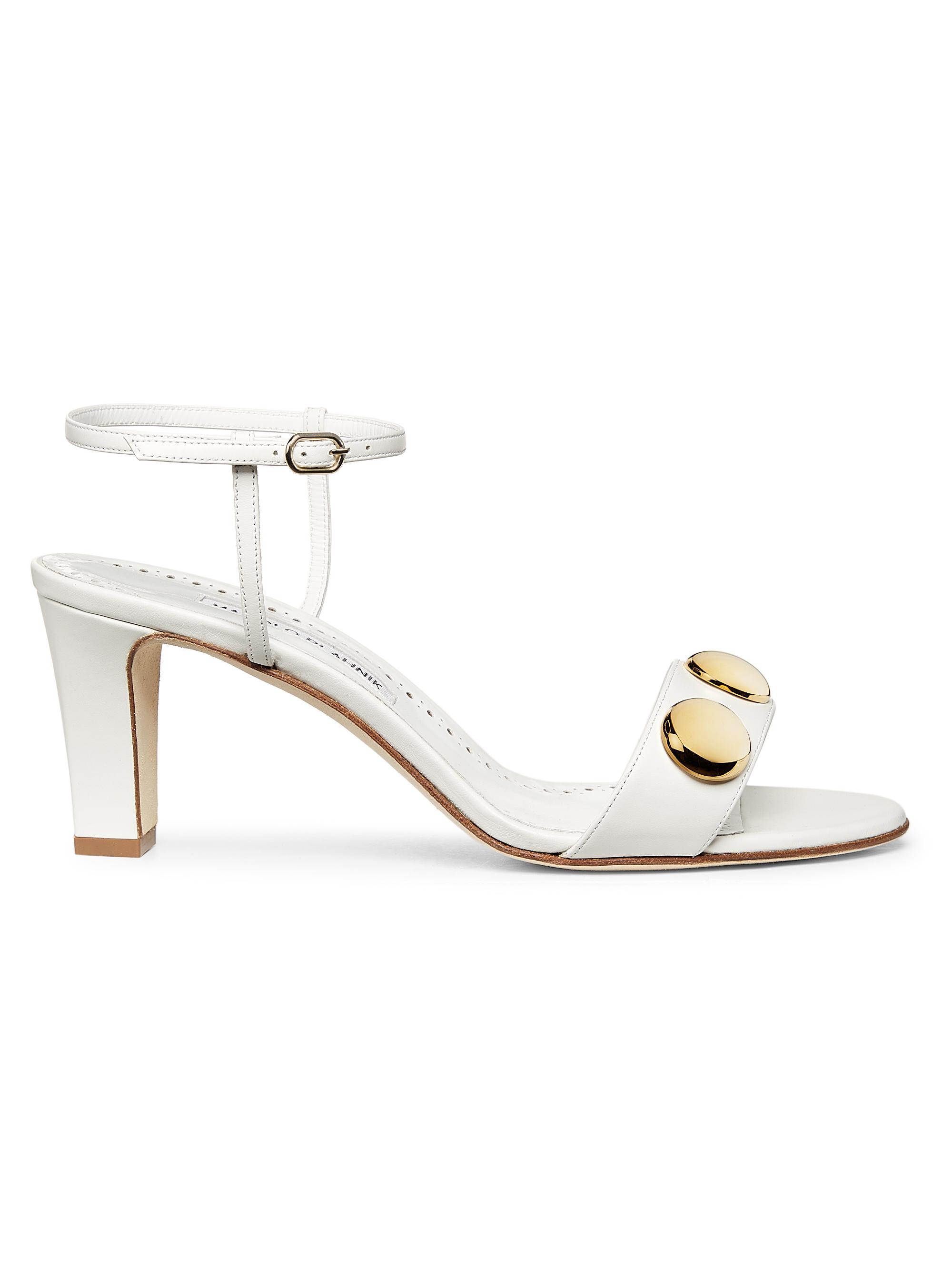 Manolo Blahnik Chaouhenhi 70MM Embellished Leather Sandals