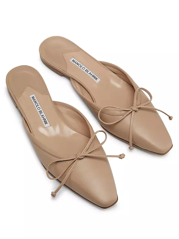 Shop Manolo Blahnik Ballerimu Leather Flats | Saks Fifth Avenue Shop Manolo Blahnik Ballerimu Leather Flats | Saks Fifth Avenue