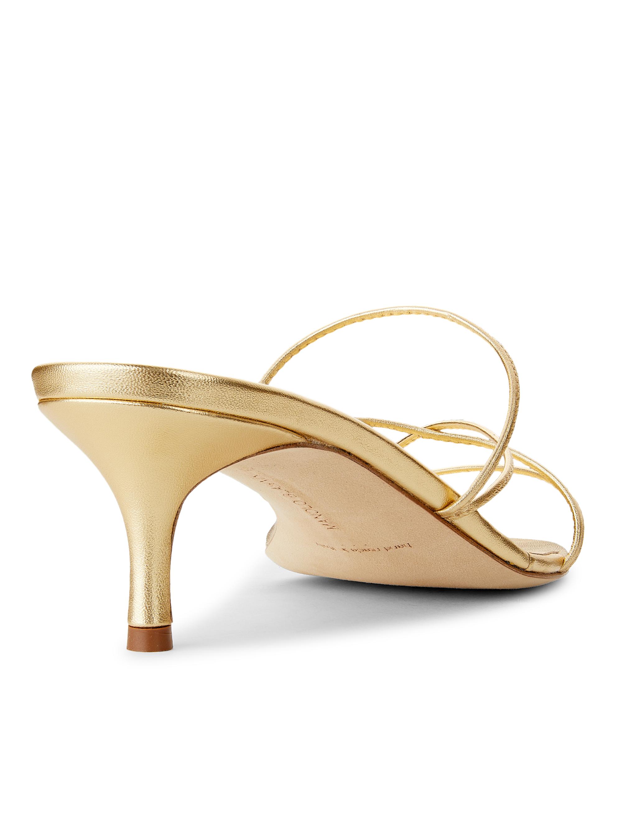 Manolo Blahnik Ninfemu 50MM Leather Sandals | Saks Fifth Avenue