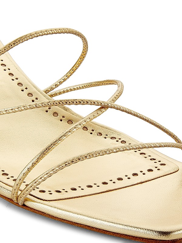 Shop Manolo Blahnik Ninfemu 50MM Leather Sandals | Saks Shop Manolo Blahnik Ninfemu 50MM Leather Sandals | Saks