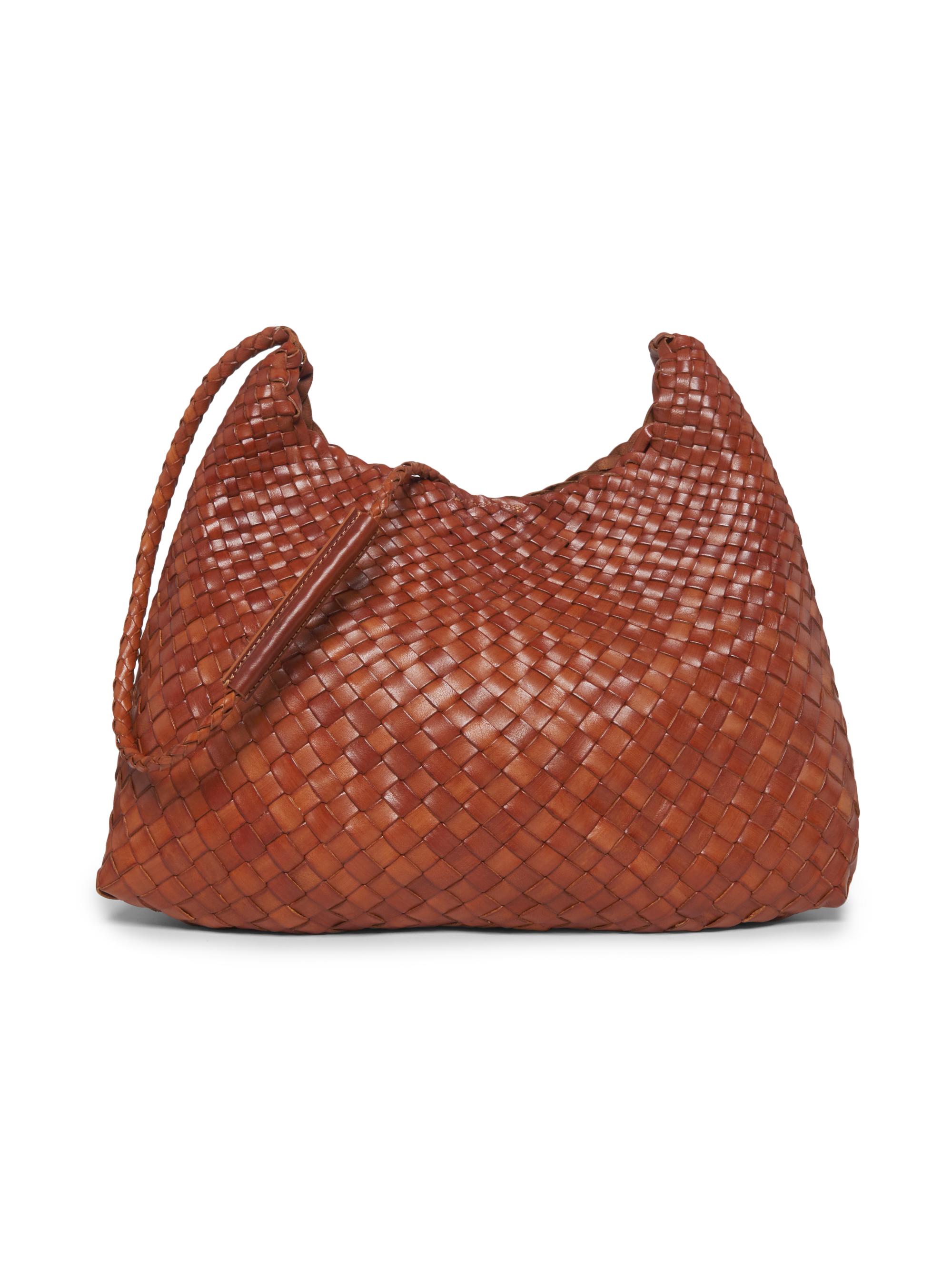 Dragon Diffusion Women's Woven Leather Tote Bag - White