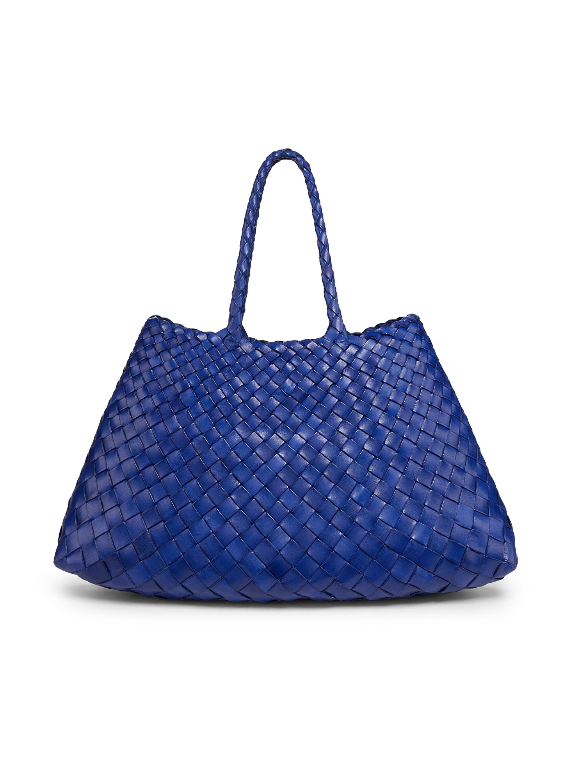 Dragon Diffusion Women's Santa Croce Leather Tote Bag - Navy