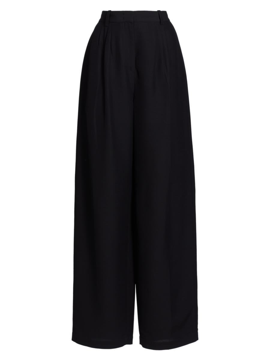 Shop Co Wool-Blend Pleated Wide-Leg Trousers | Saks Fifth Avenue
