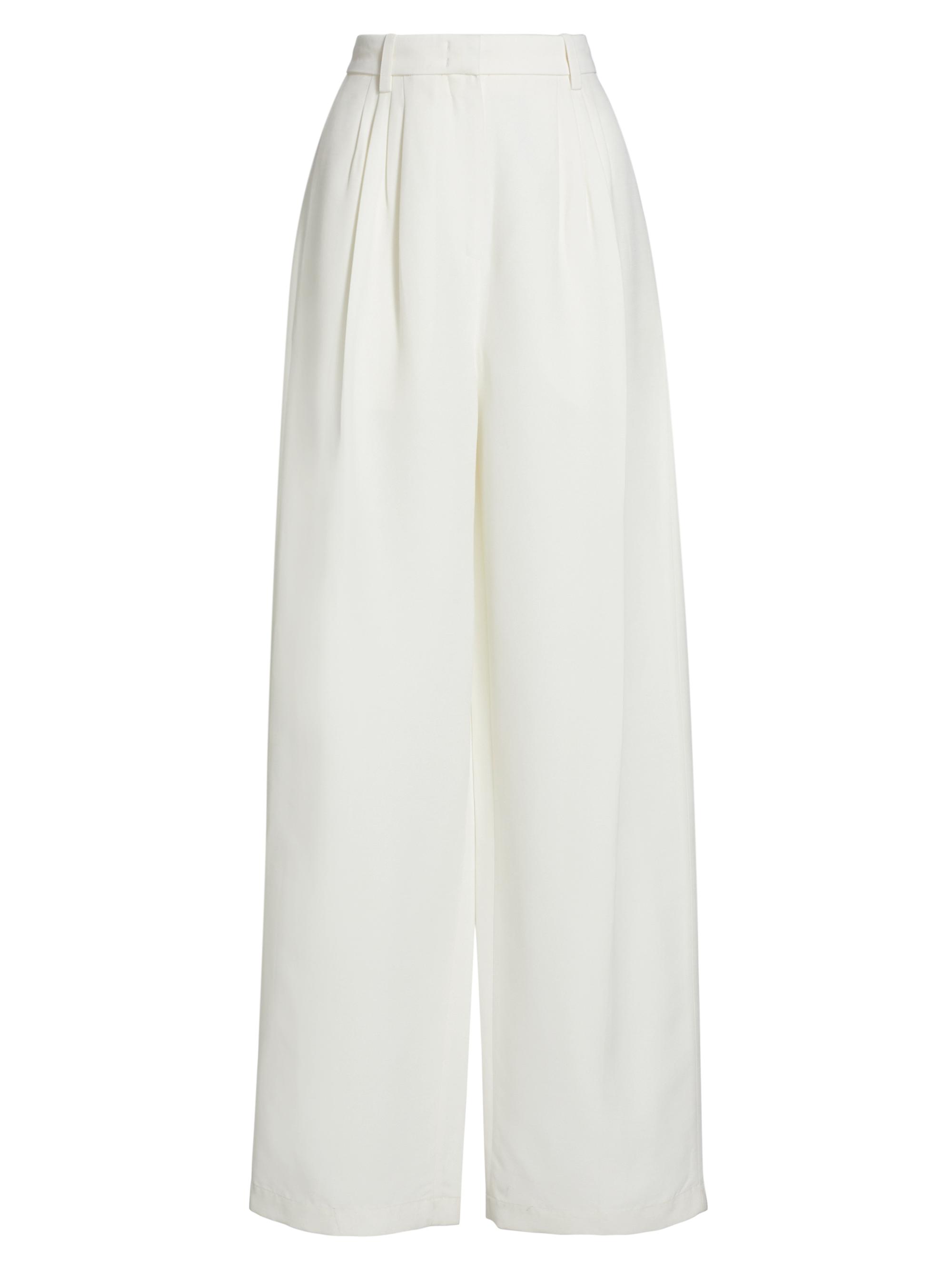 Co Women's Wool-Blend Pleated Wide-Leg Trousers -