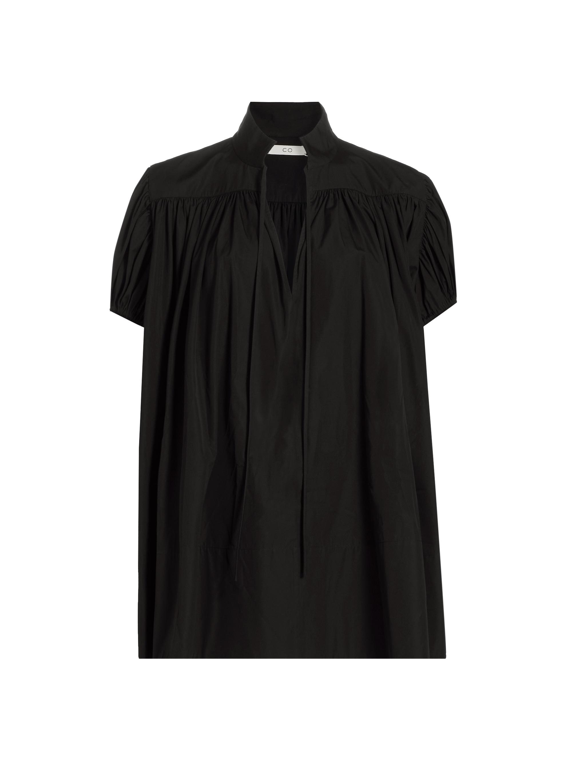 Co Women's Gathered tton Poplin Tunic - Black
