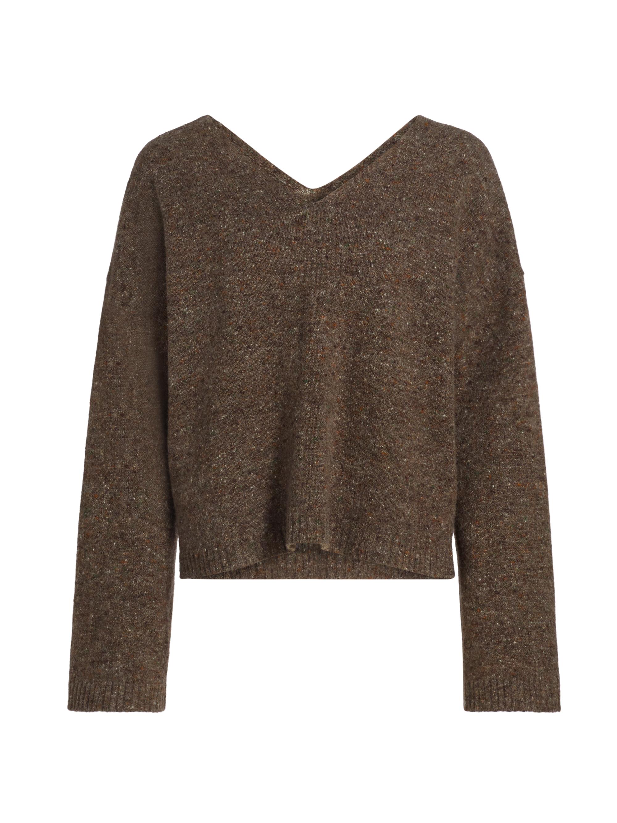 Co Women's Wool-Cashmere V-Neck Sweater - Brown