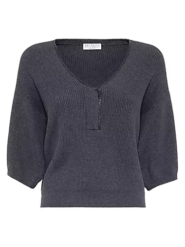 Cotton Short Sleeve Sweater