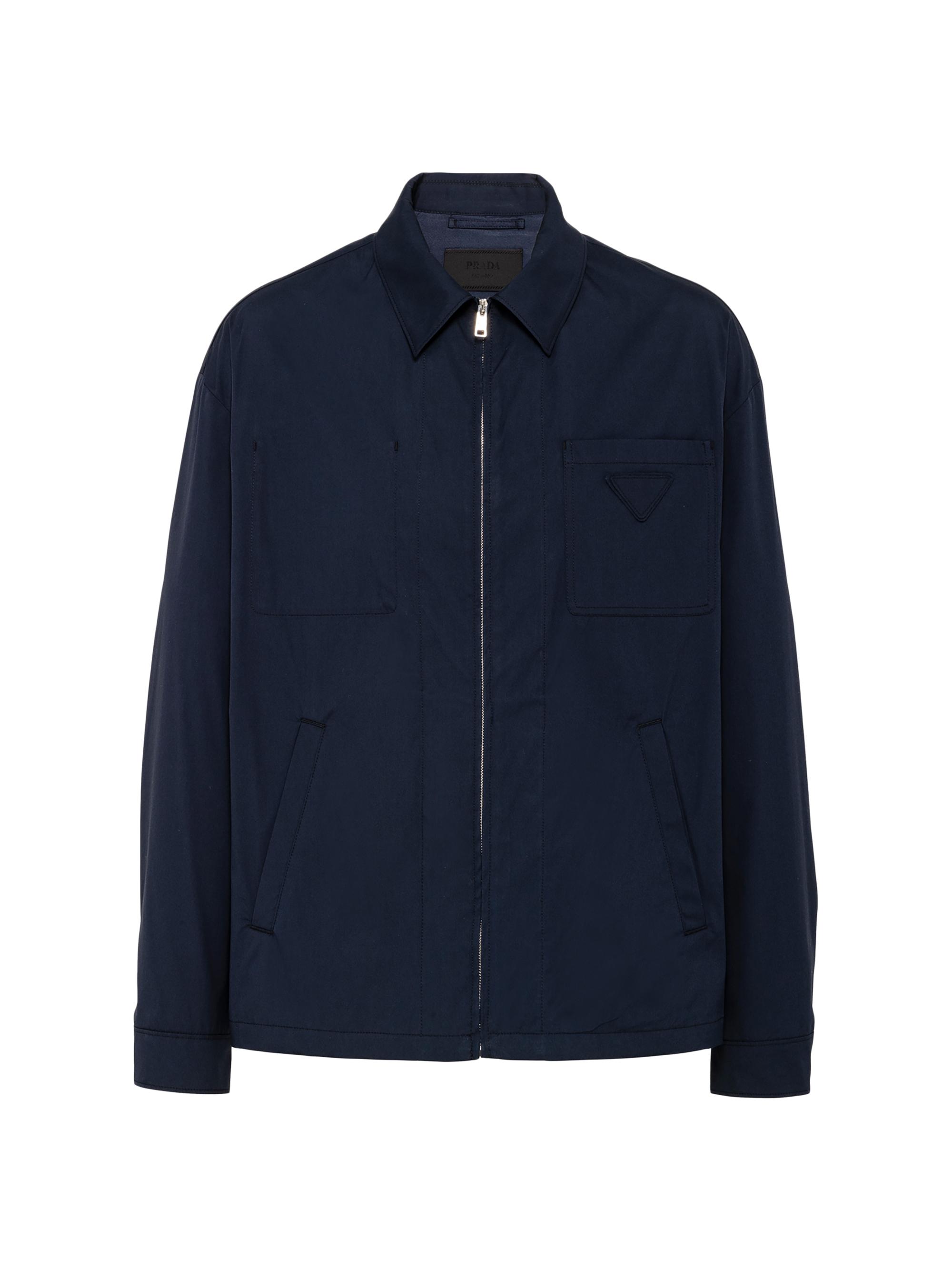Prada Men's Stretch Cotton Blouson Jacket - Blue