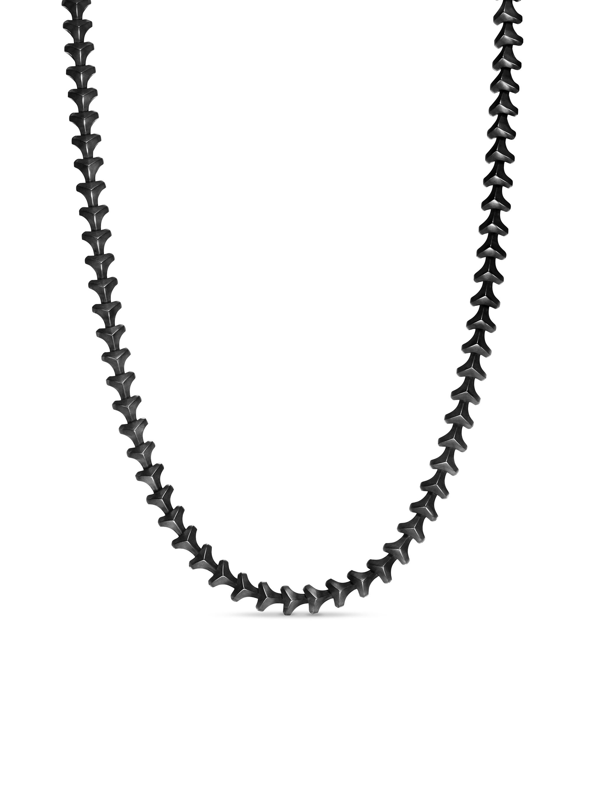 David Yurman Men's Armory Necklace in Titanium - Black