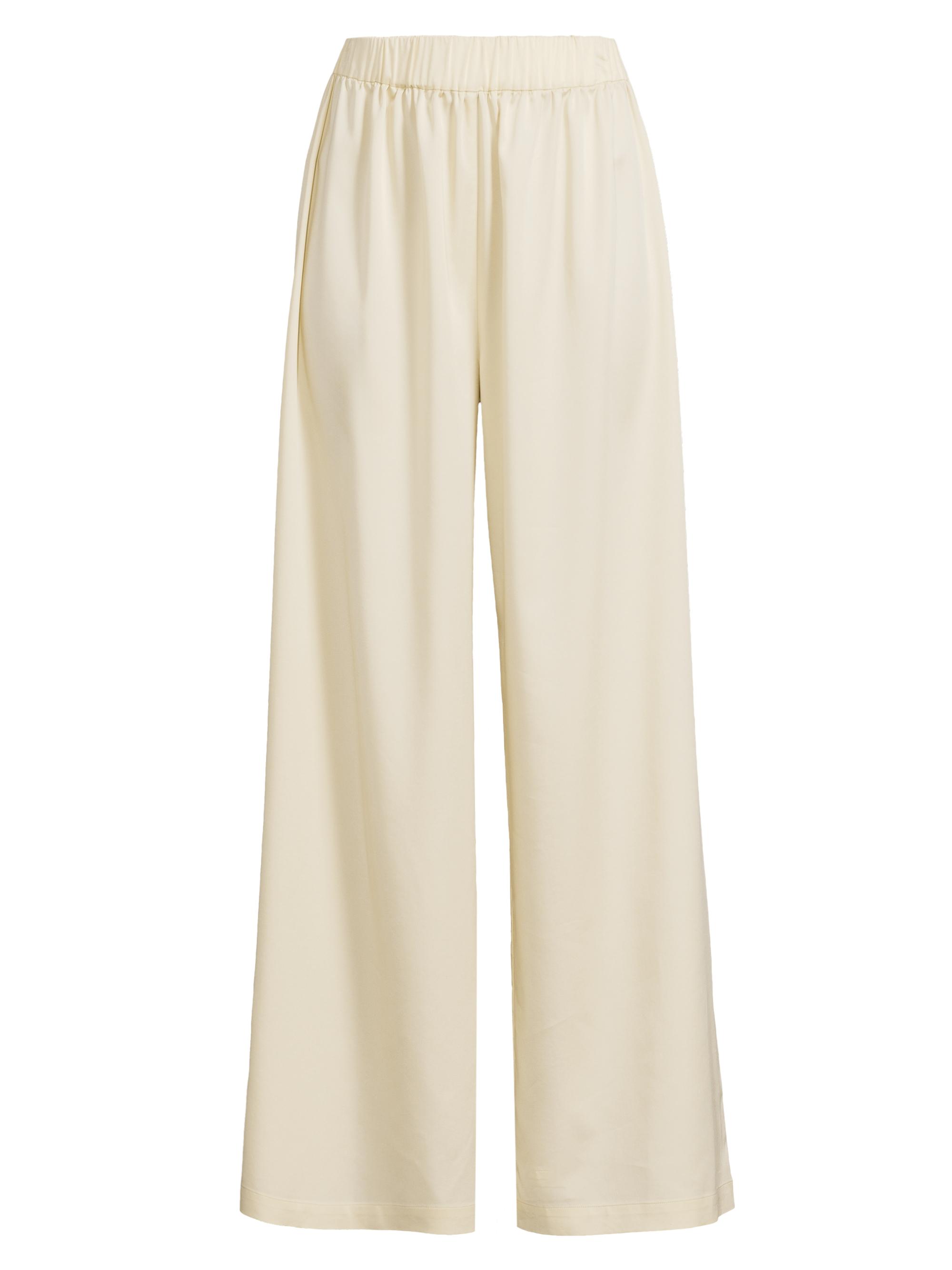 Misook Women's Elasticized Wide-Leg Pants - Parchment