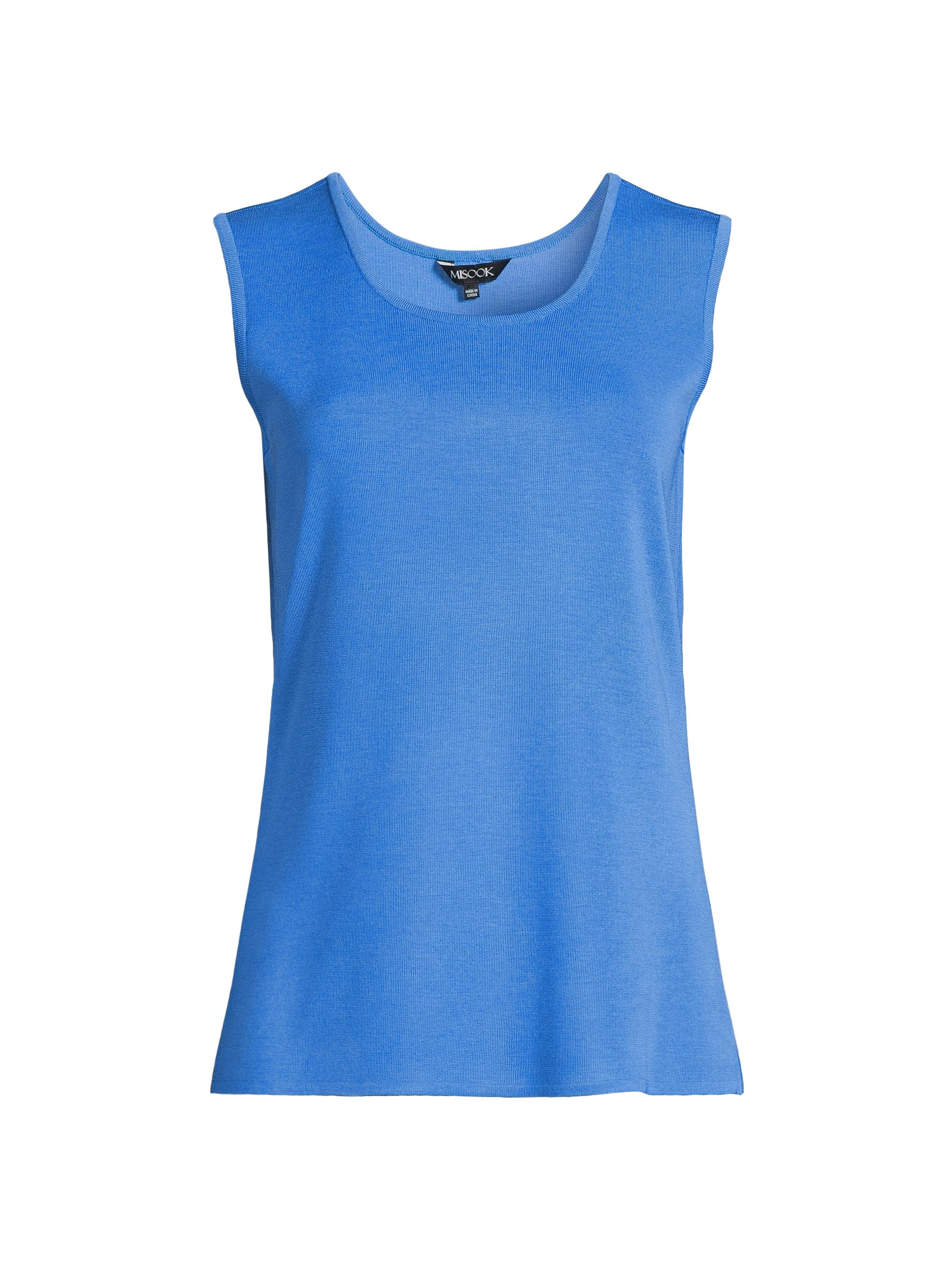 Misook Women's Classic Knit Tank - Adriatic Blue
