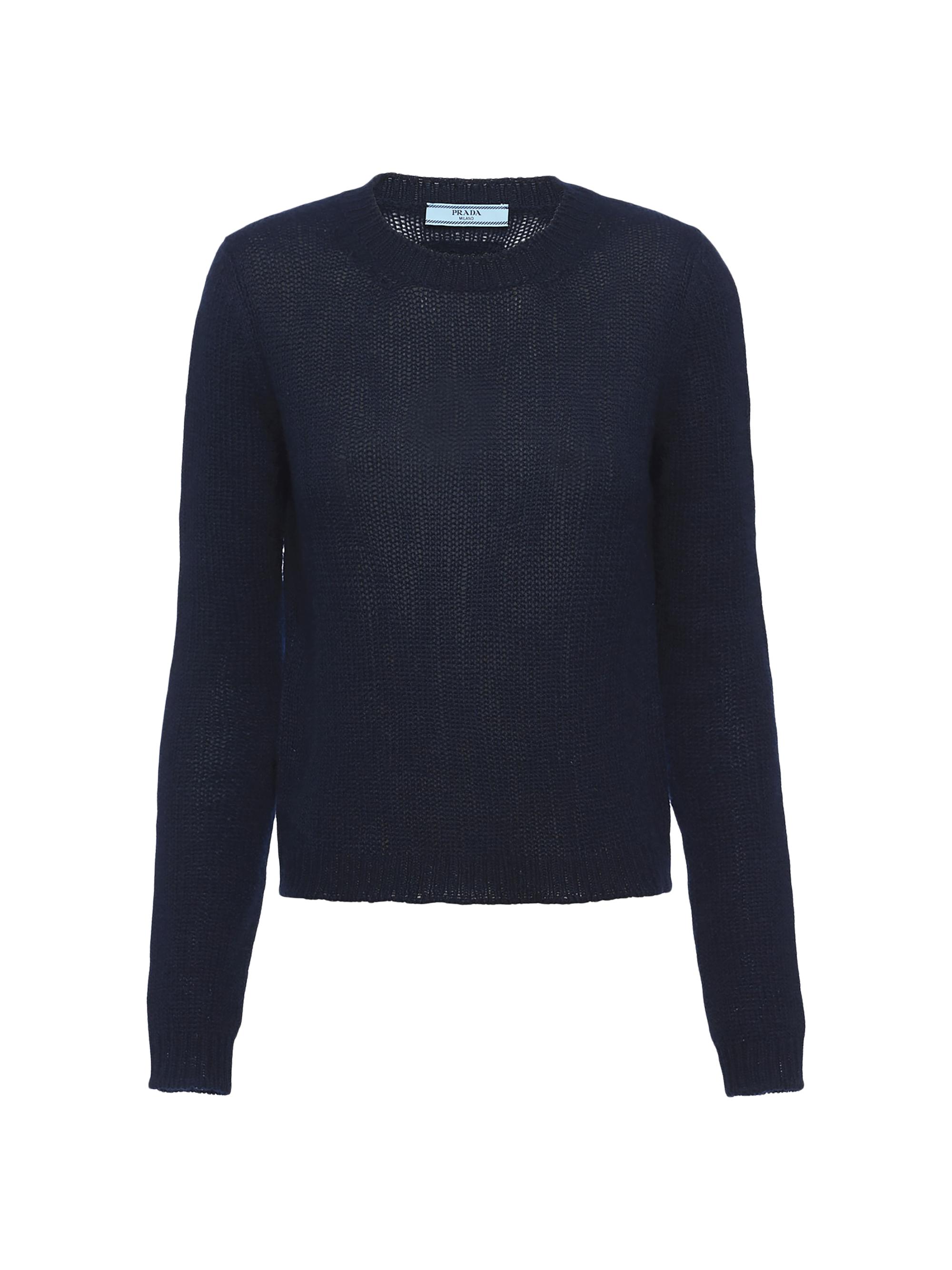 Prada Women's Cashmere Crew-Neck Sweater - Blue