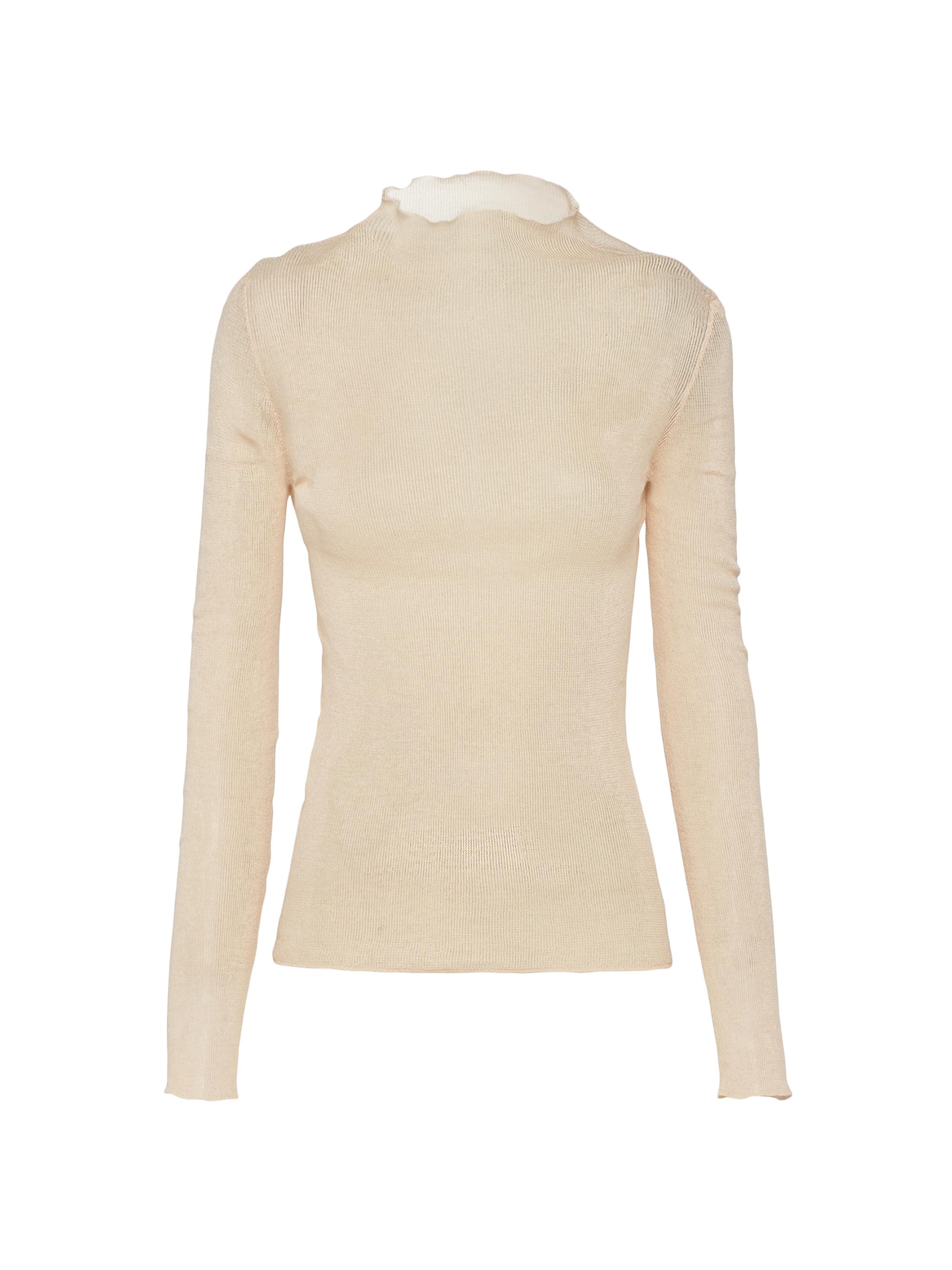 Prada Women's Cotton Mockneck Sweater - Beige