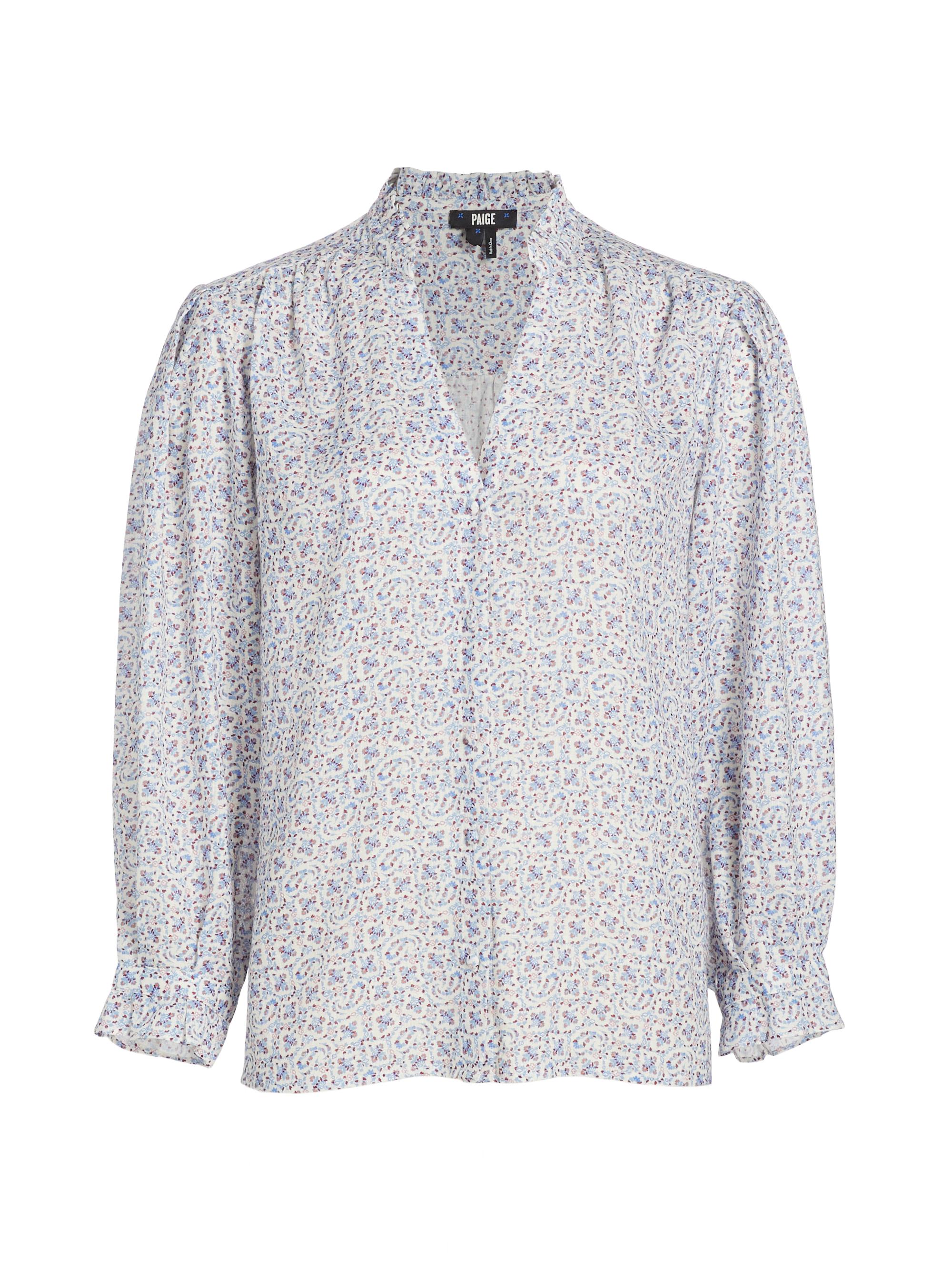 Paige Women's Keyra Paisley Shirt - French Blue Multi