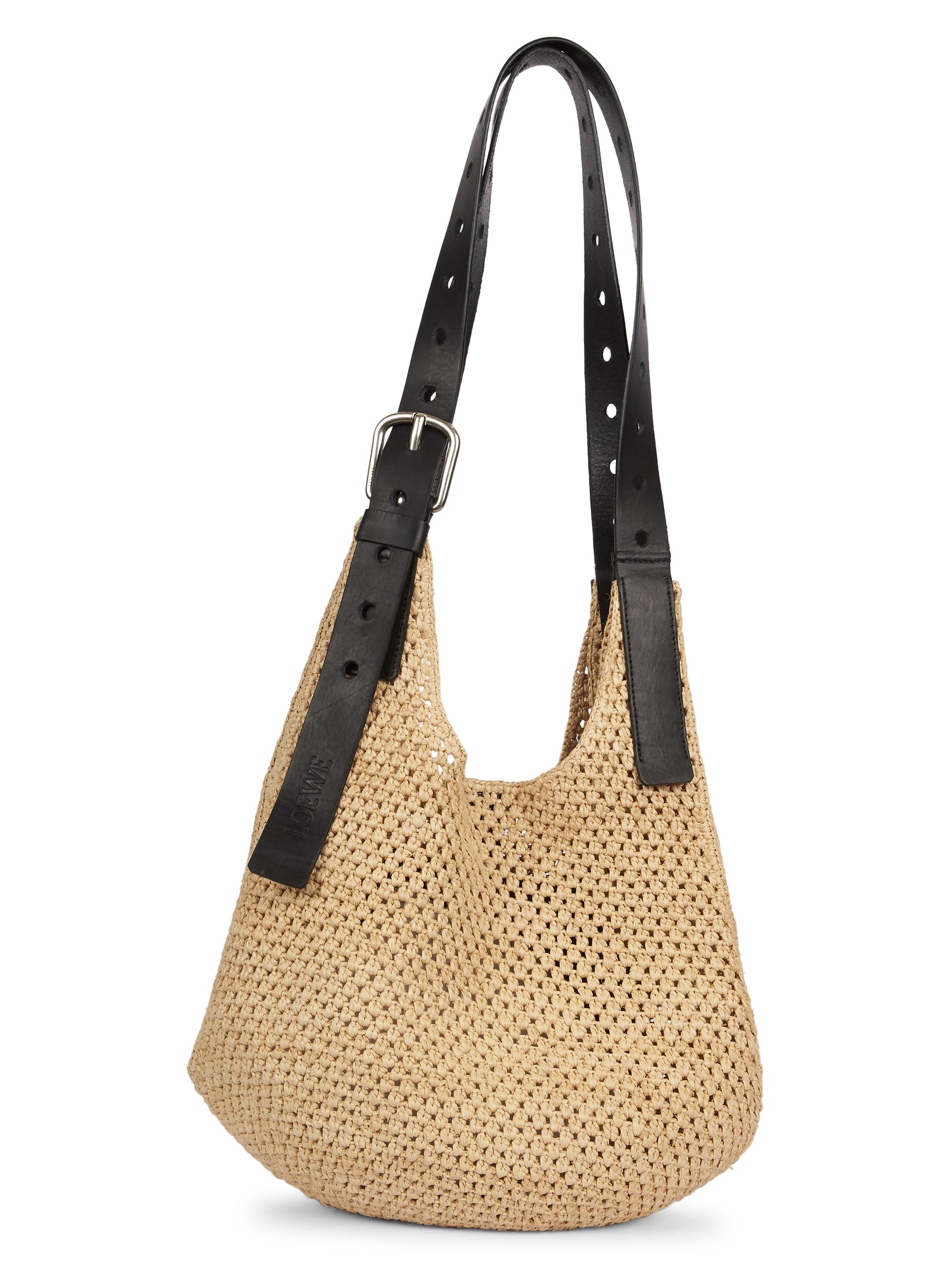 LOEWE Women's  x Paula's Ibiza Raffia Hobo Bag - Natural Black