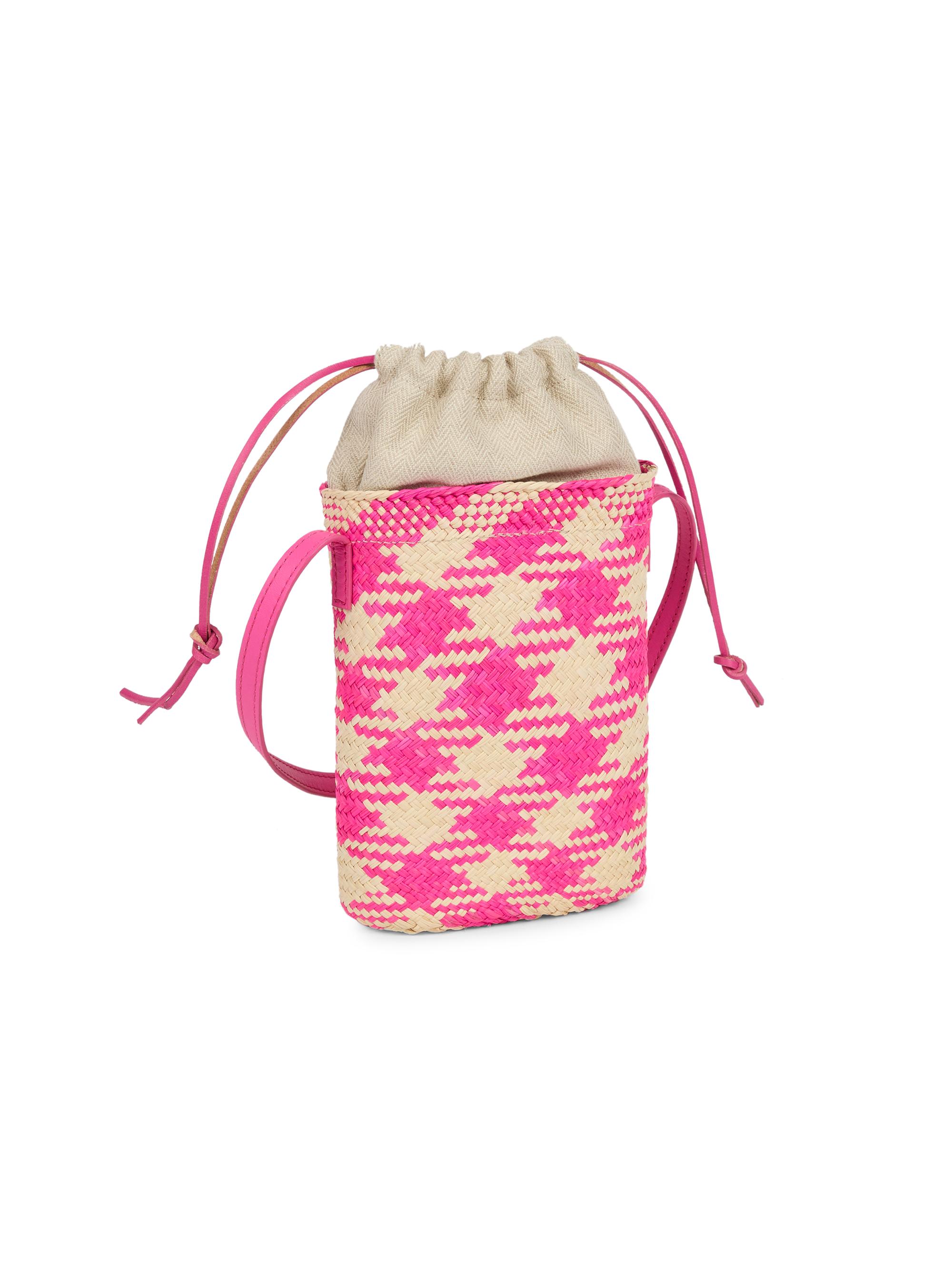 LOEWE LOEWE x Paula's Ibiza Woven Check Bucket Bag | Saks