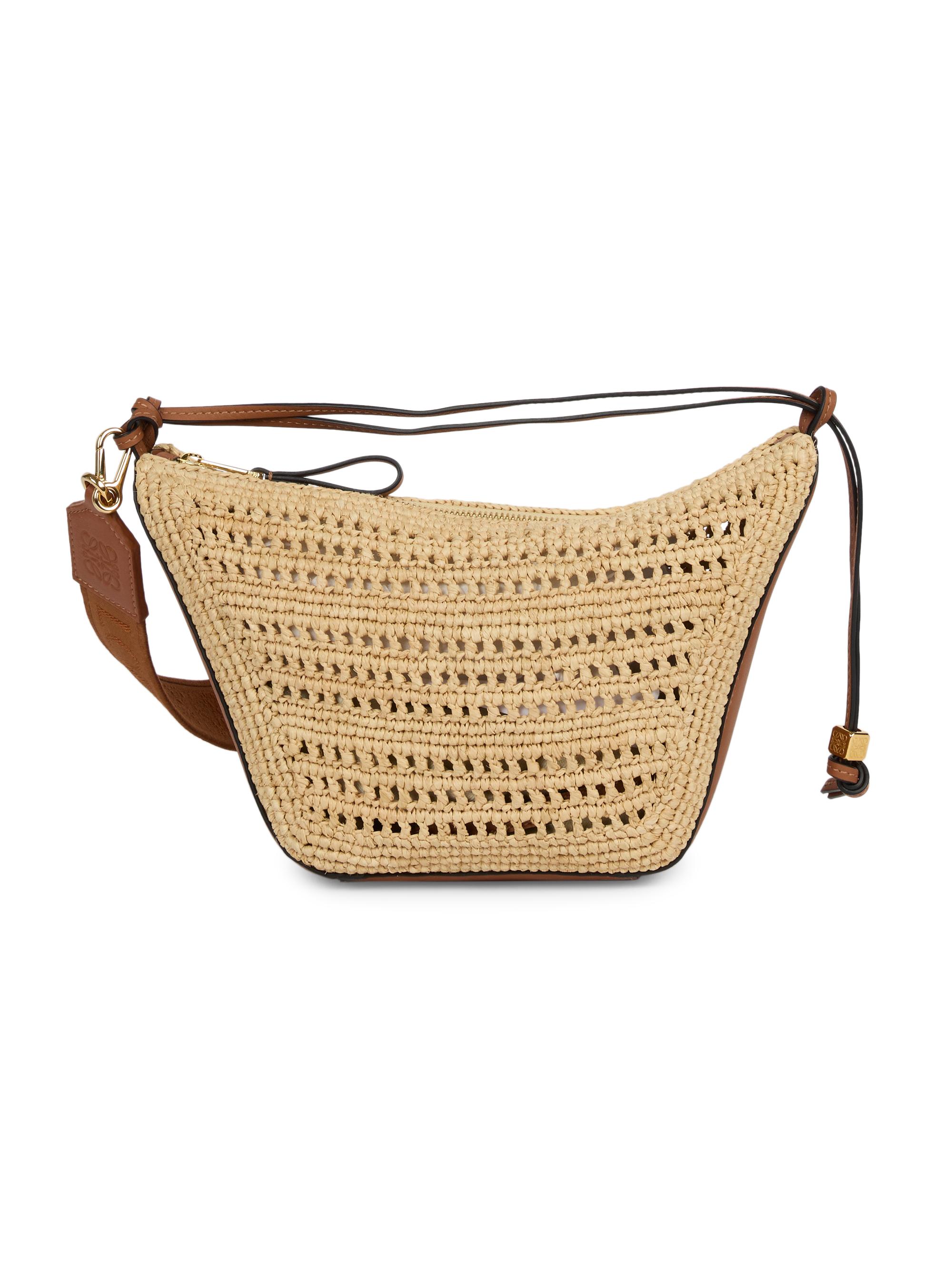 LOEWE Women's  x Paula's Ibiza Mini Raffia Hammock Hobo Bag - Tan Natural