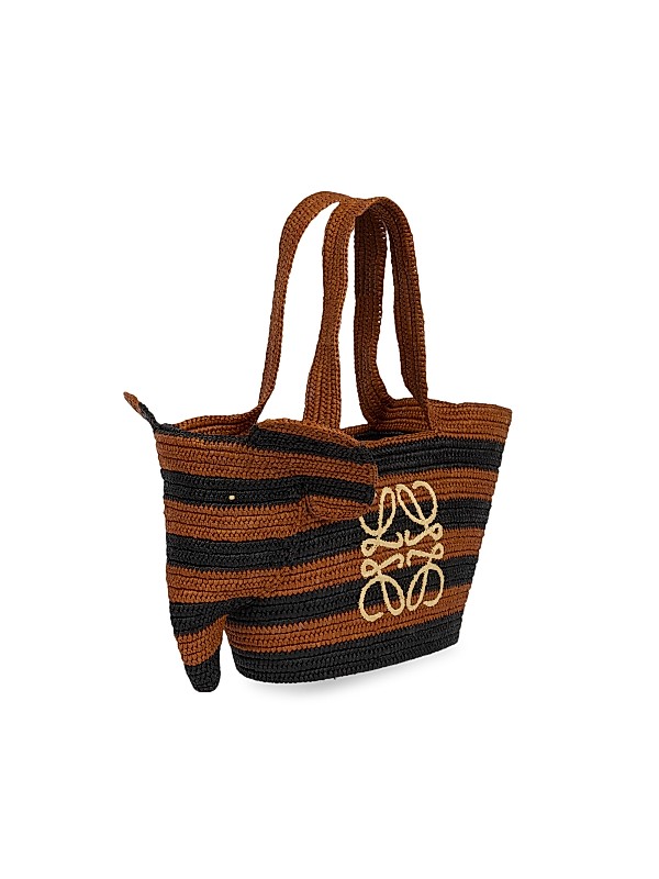 Shop LOEWE LOEWE x Paula's Ibiza Elephant Striped Raffia Shop LOEWE LOEWE x Paula's Ibiza Elephant Striped Raffia