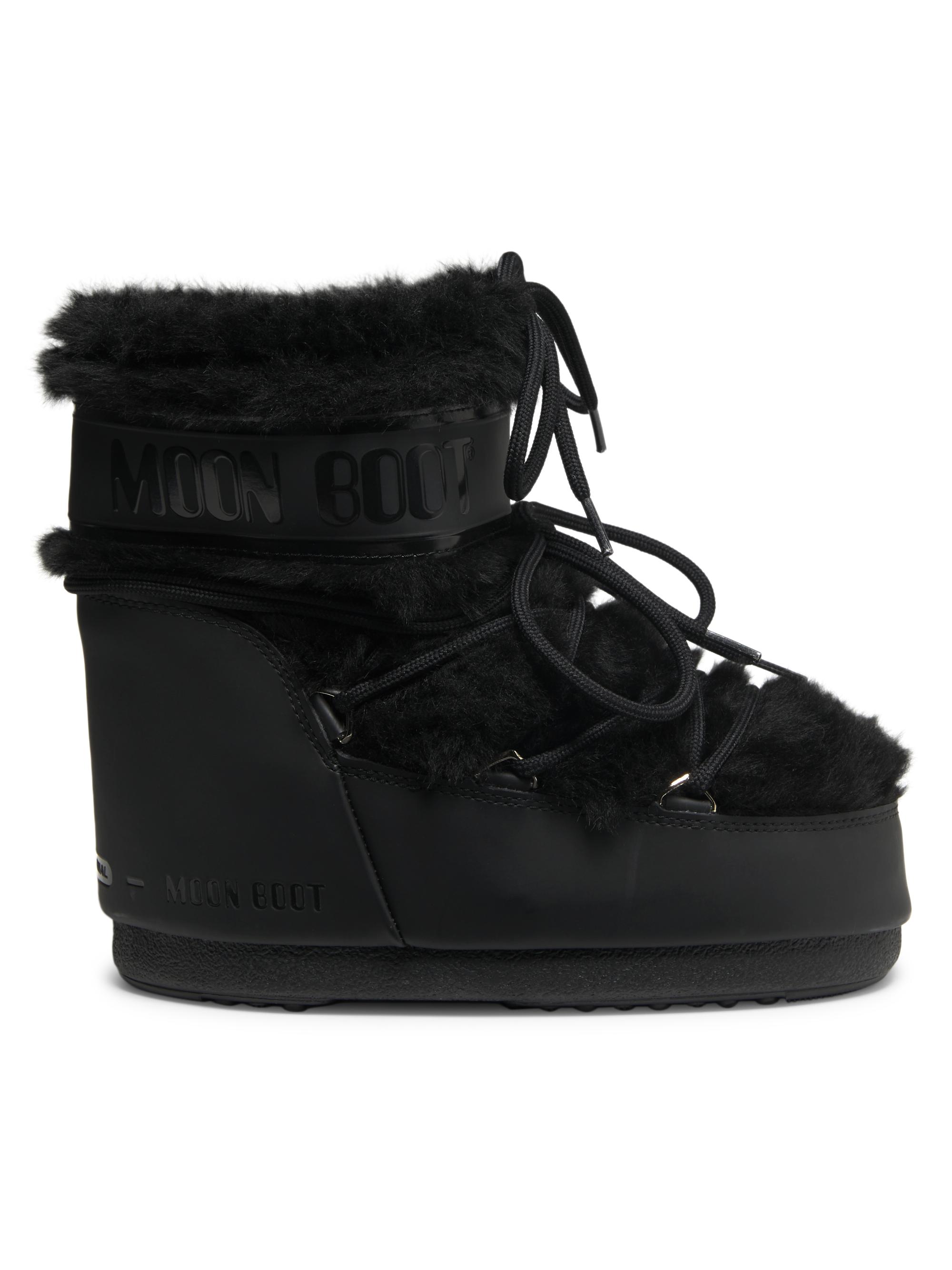 Moon Boot Women's Icon Low Faux Fur Boots - Black