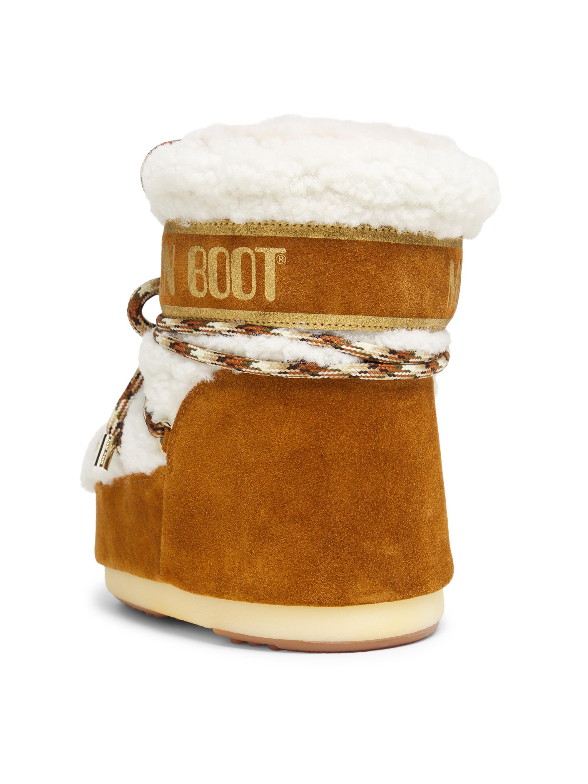 レア☆MOON BOOT ファー付きゴールドムートンブーツ Moon Boot Icon Low Suede Boots | Saks Fifth Avenue