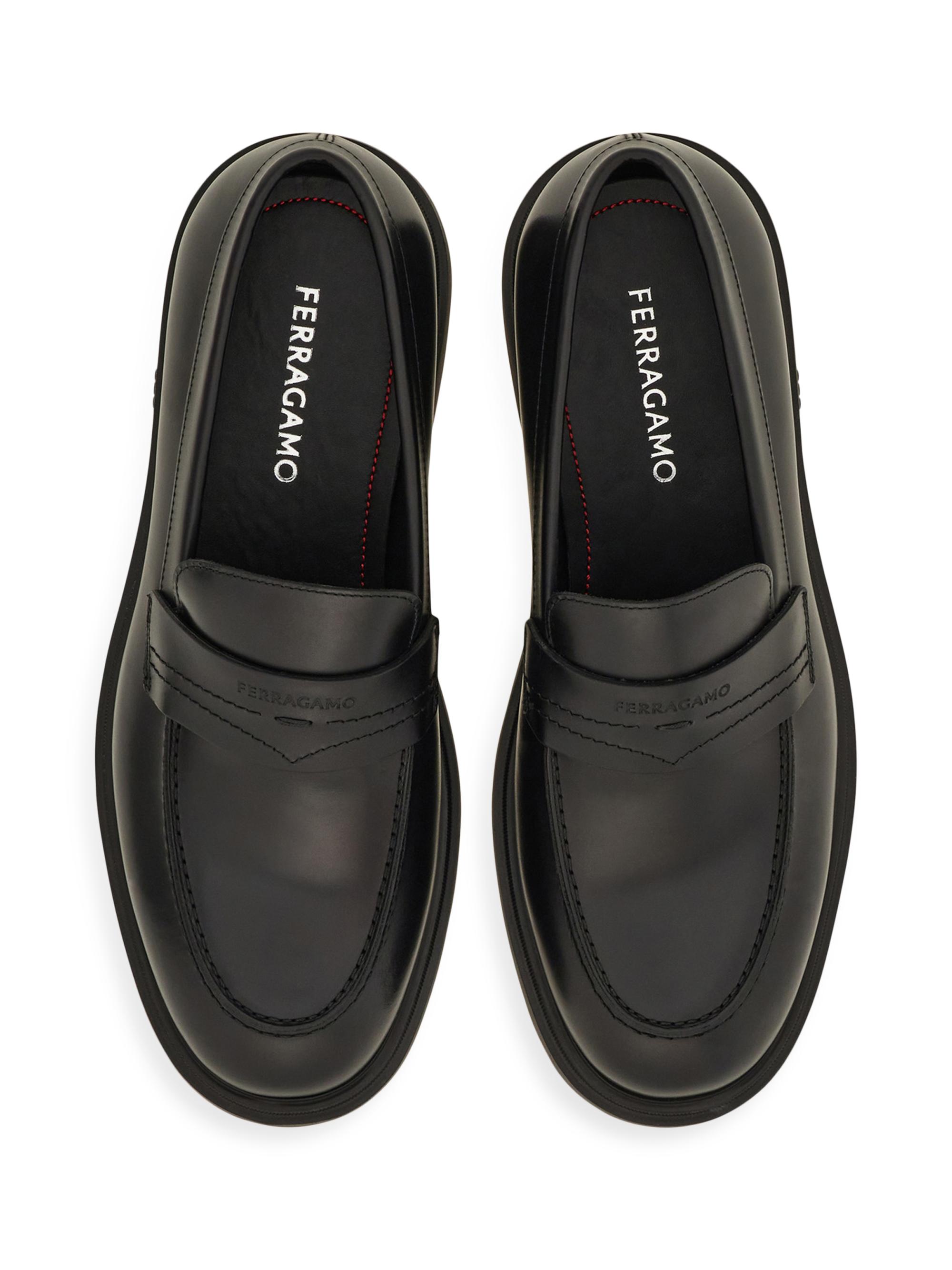FERRAGAMO Caligola Leather Loafers | Saks Fifth Avenue display picture 3