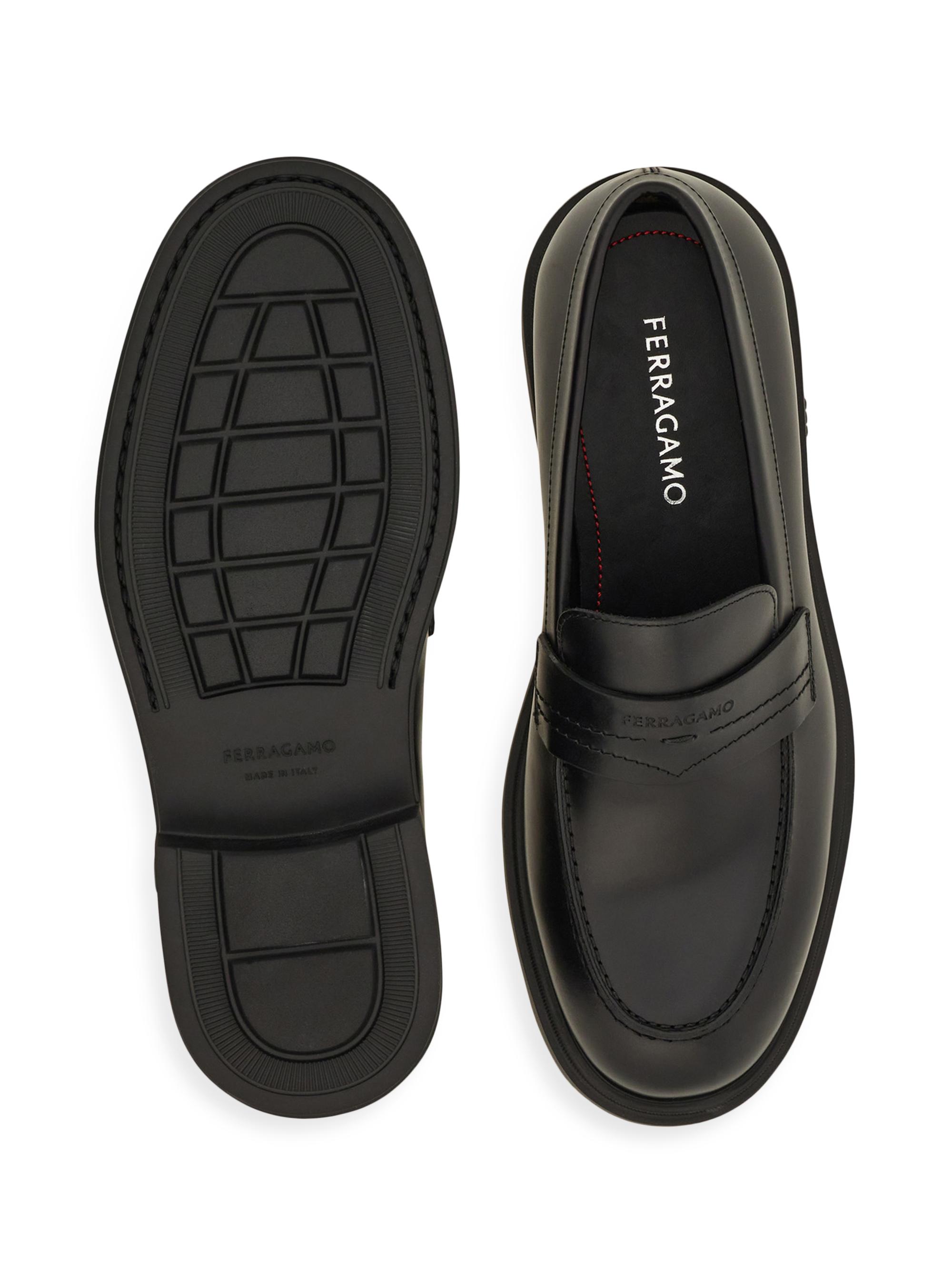 FERRAGAMO Caligola Leather Loafers | Saks Fifth Avenue display picture 3