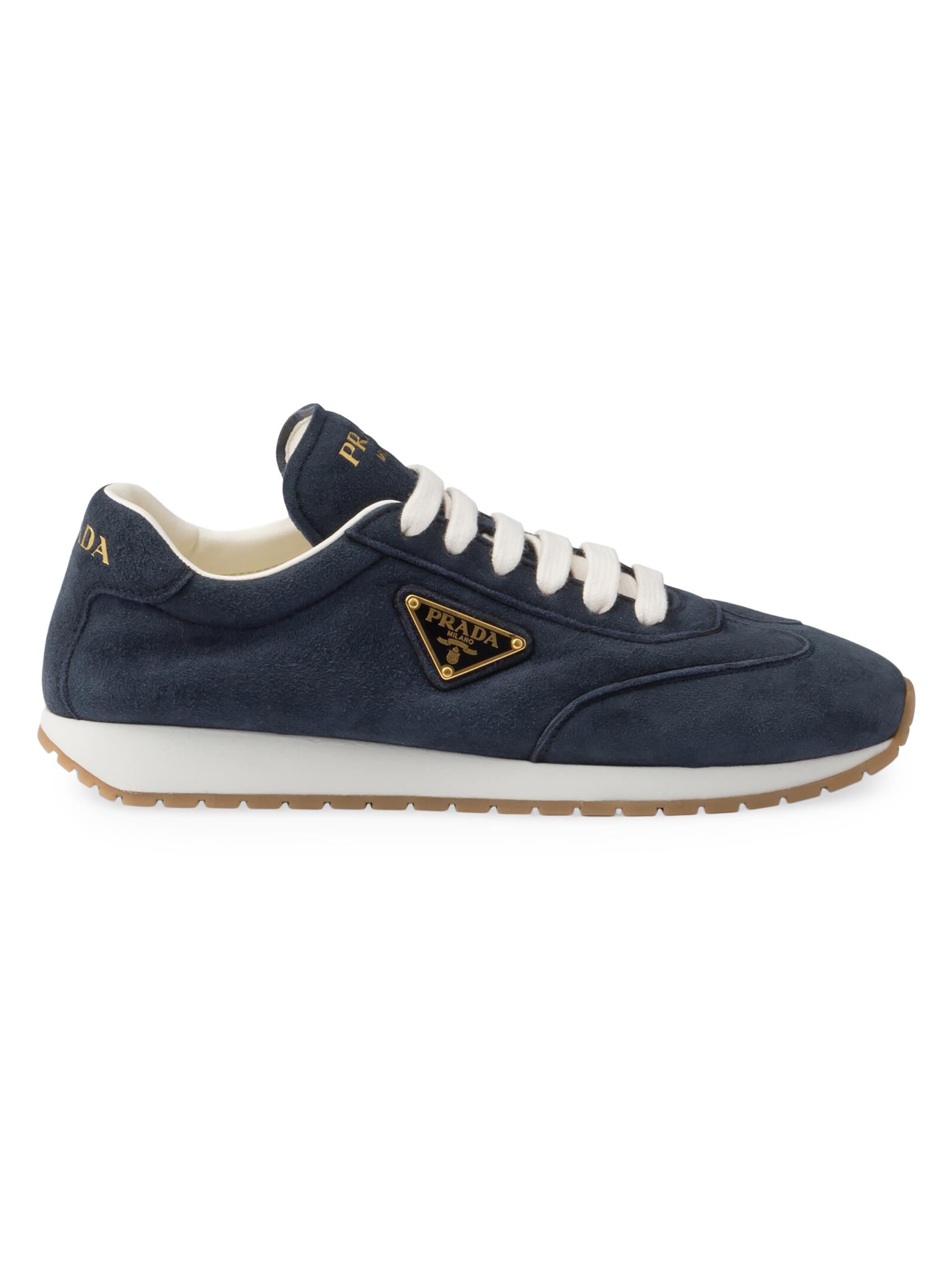 Prada Women's Suede Sneakers - Blue