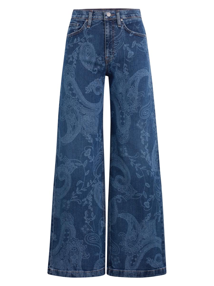 Hudson Jeans Jodie Paisley Wide-Leg Jeans | Saks Fifth Avenue