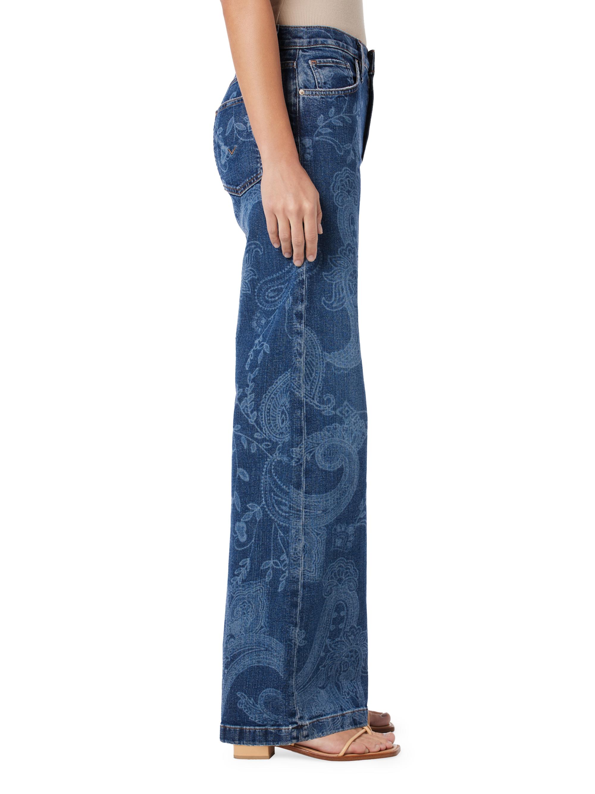 Hudson Jeans Jodie Paisley Wide-Leg Jeans | Saks Fifth Avenue
