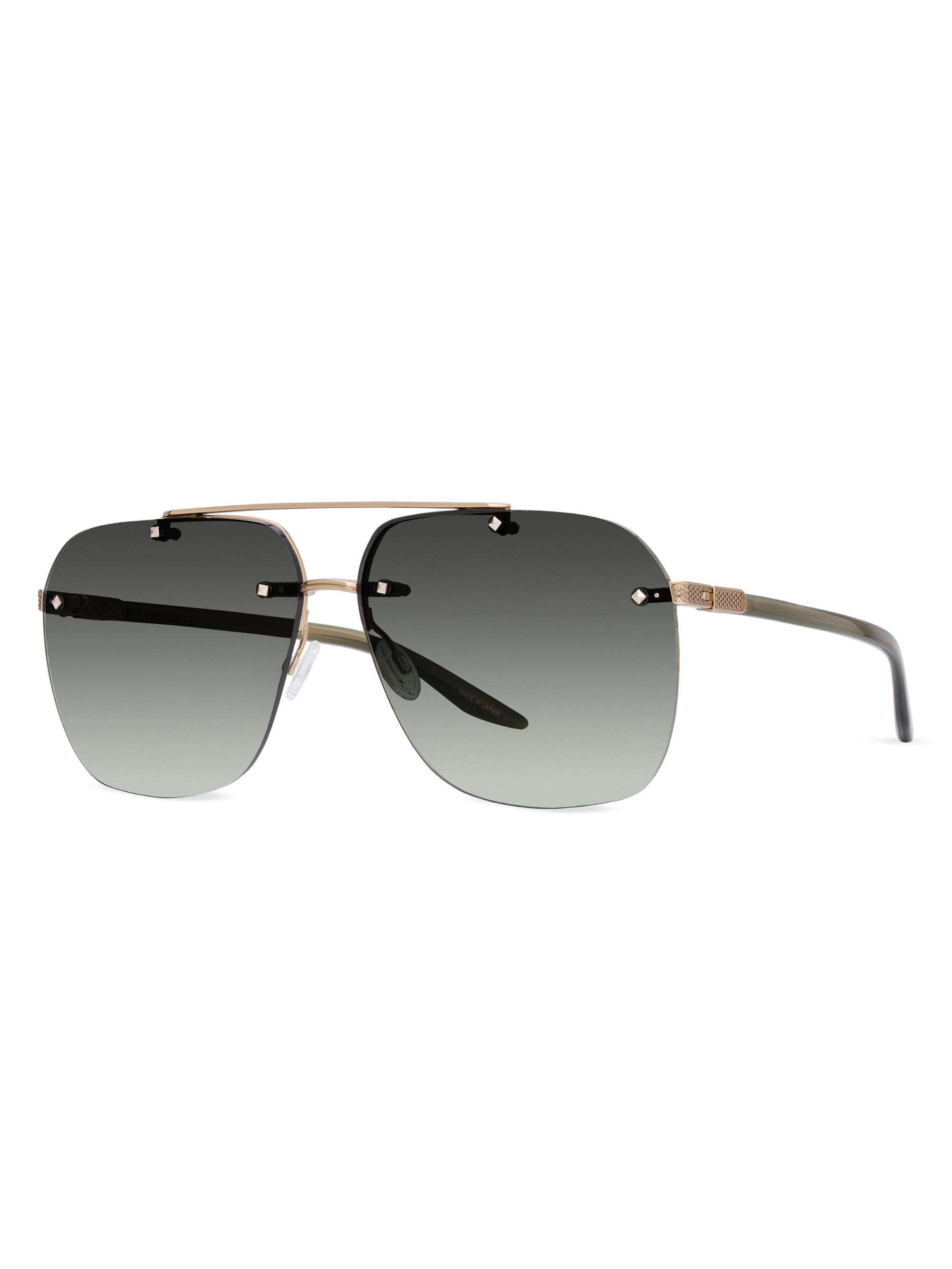 Barton Perreira Men's Daniel 64MM Navigator Sunglasses - Gold Laurel Gradient