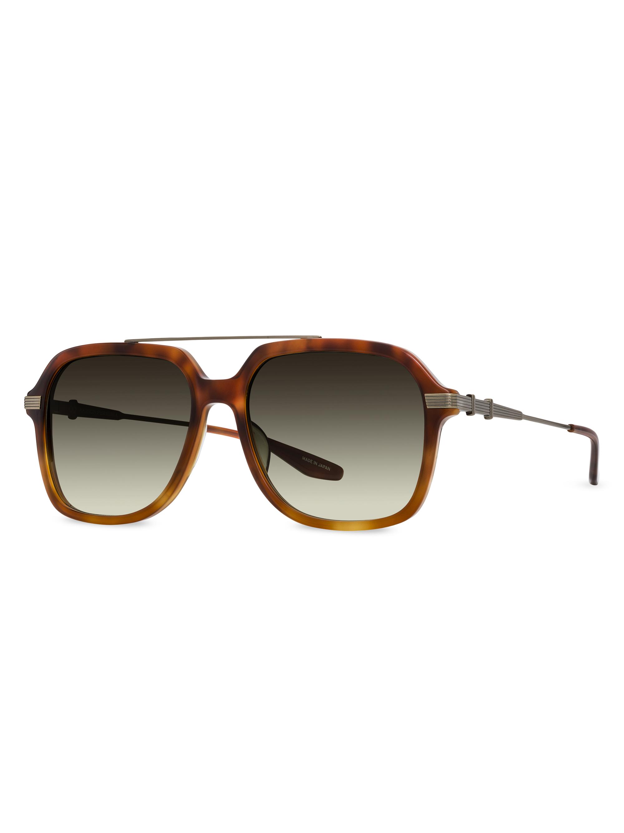 Barton Perreira Men's D. Ellis 56MM Navigator Sunglasses - Black Gold Shadow