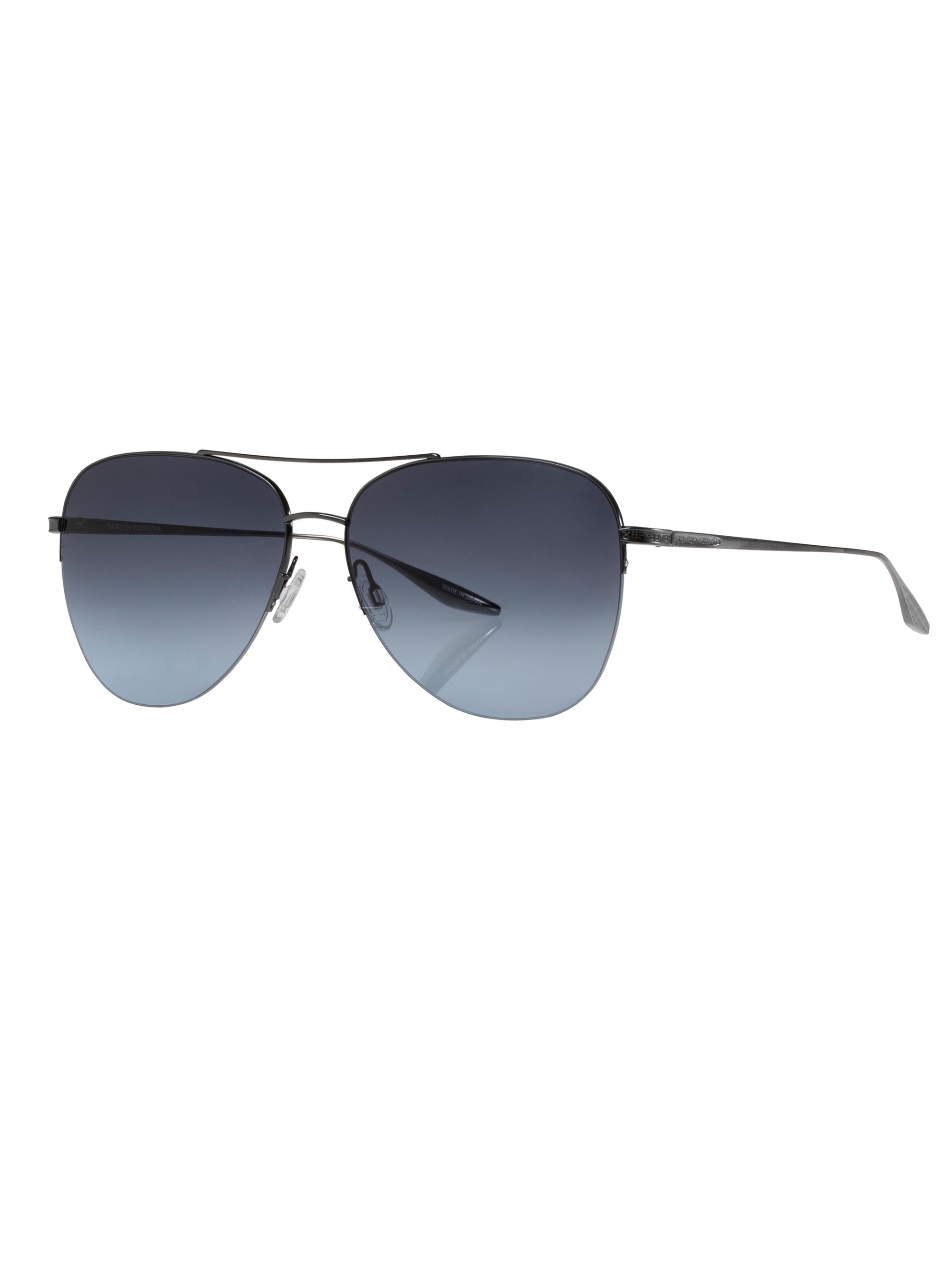 Barton Perreira Men's Chevalier 57MM Aviator Sunglasses - Gun Metal Steel Blue