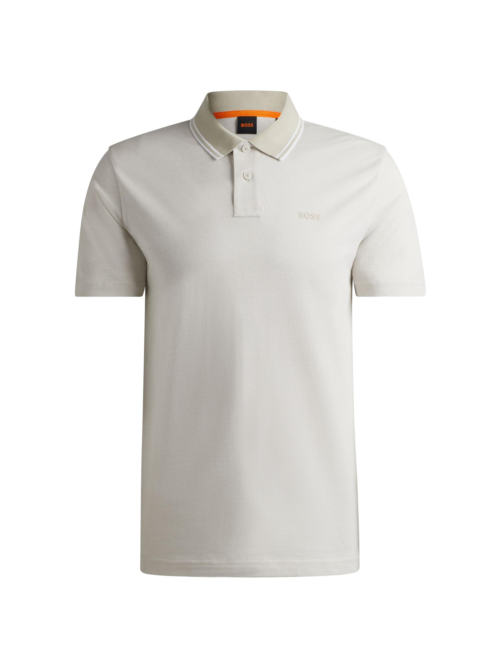 BOSS Men's Logo-Print Polo T-Shirt - Beige