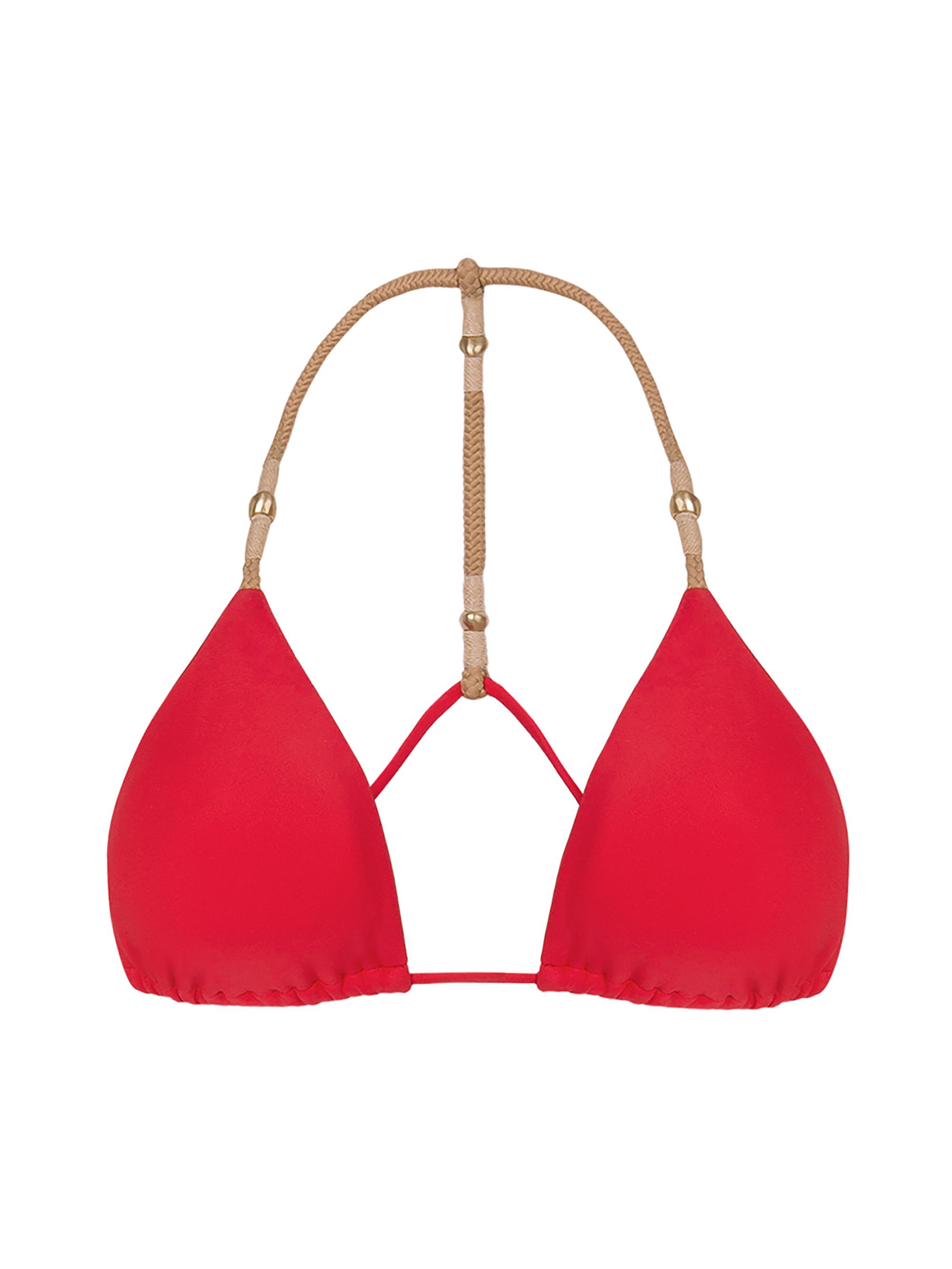 ViX by Paula Hermanny Women's Solid Layla T-Back Bikini Top - Red