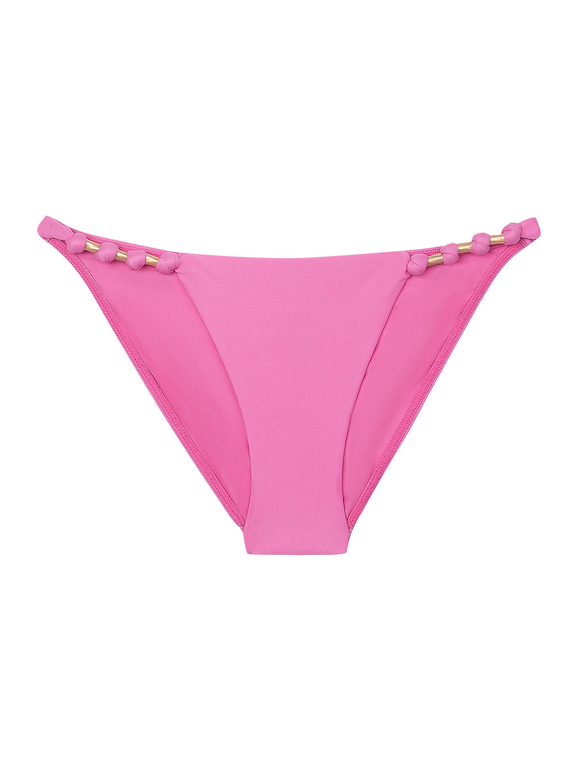 ViX by Paula Hermanny Women's Solid Paula Full-Coverage Bikini Bottom - Pink