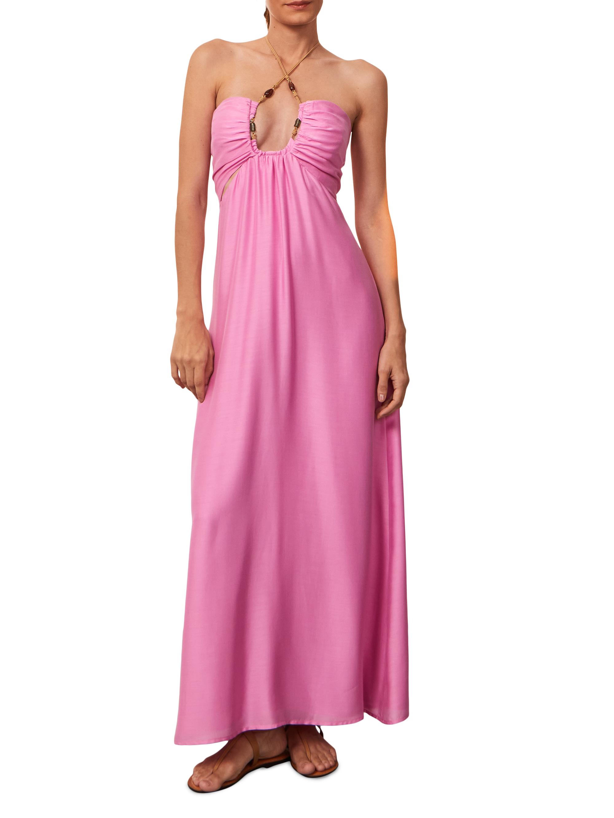 ViX by Paula Hermanny Women's Solid Melina Maxi Dress - Pink